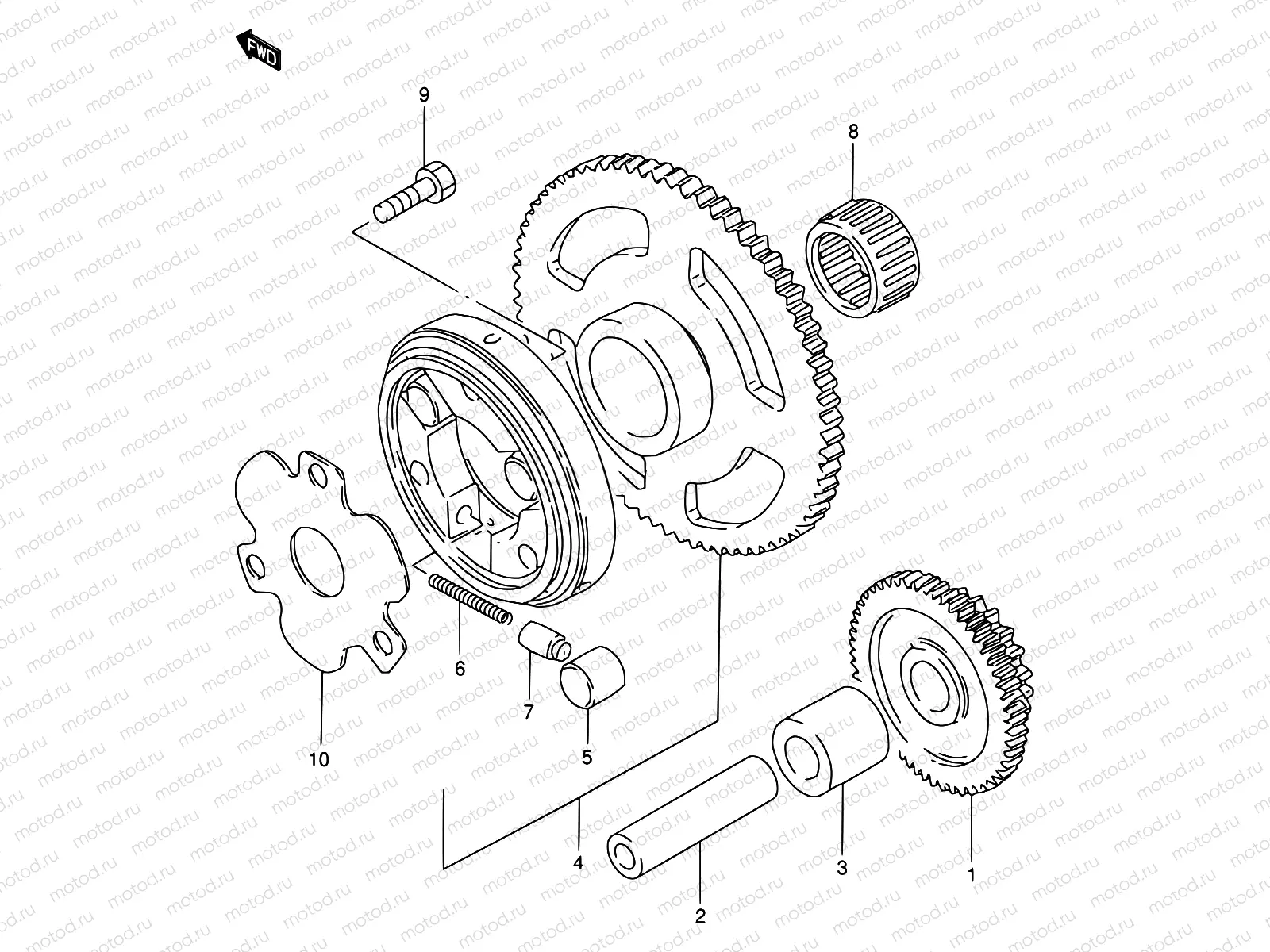 6 - STARTER CLUTCH