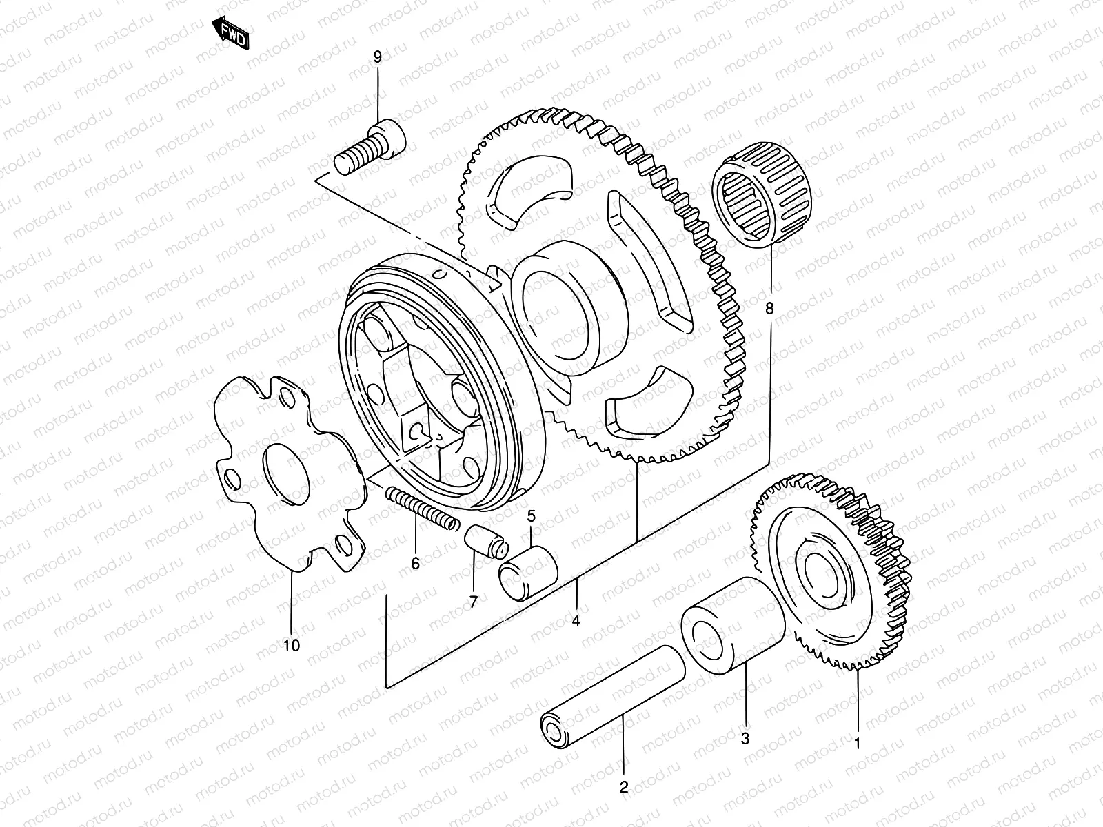6 - STARTER CLUTCH