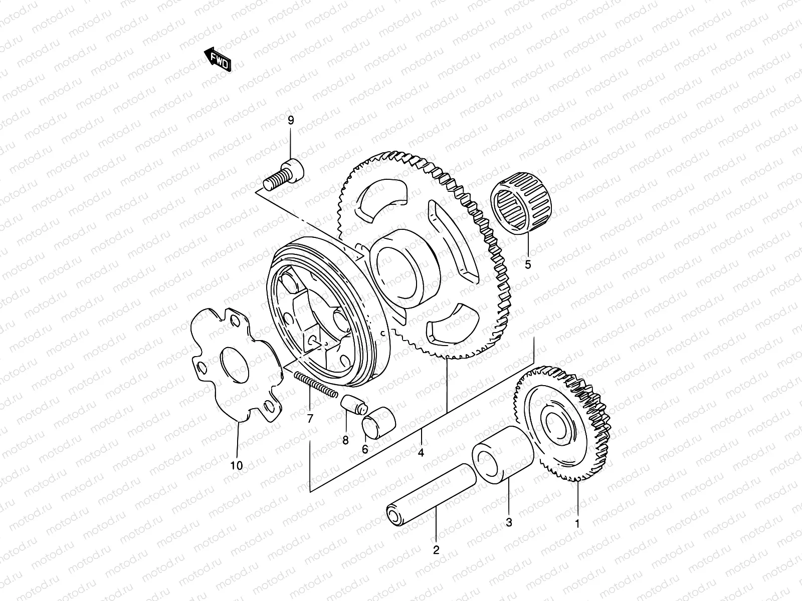 6 - STARTER CLUTCH