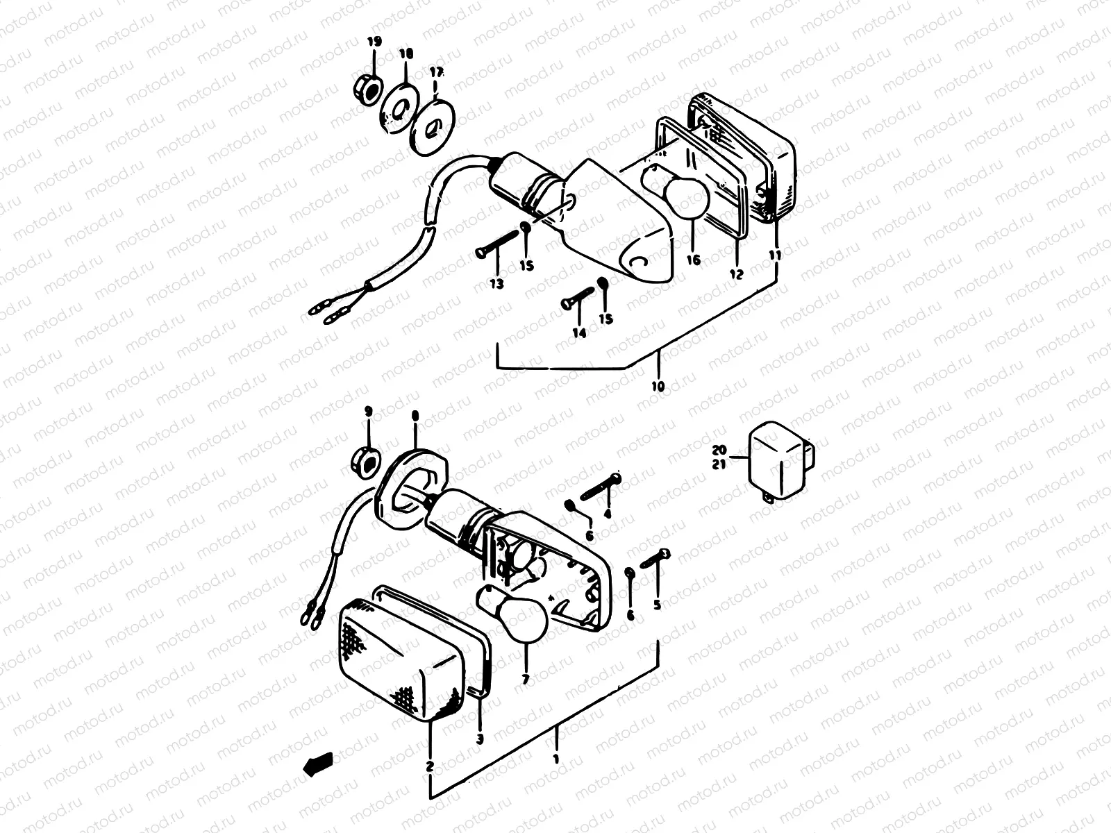 6 - TURN SIGNAL LAMP (E02,E21,E22)