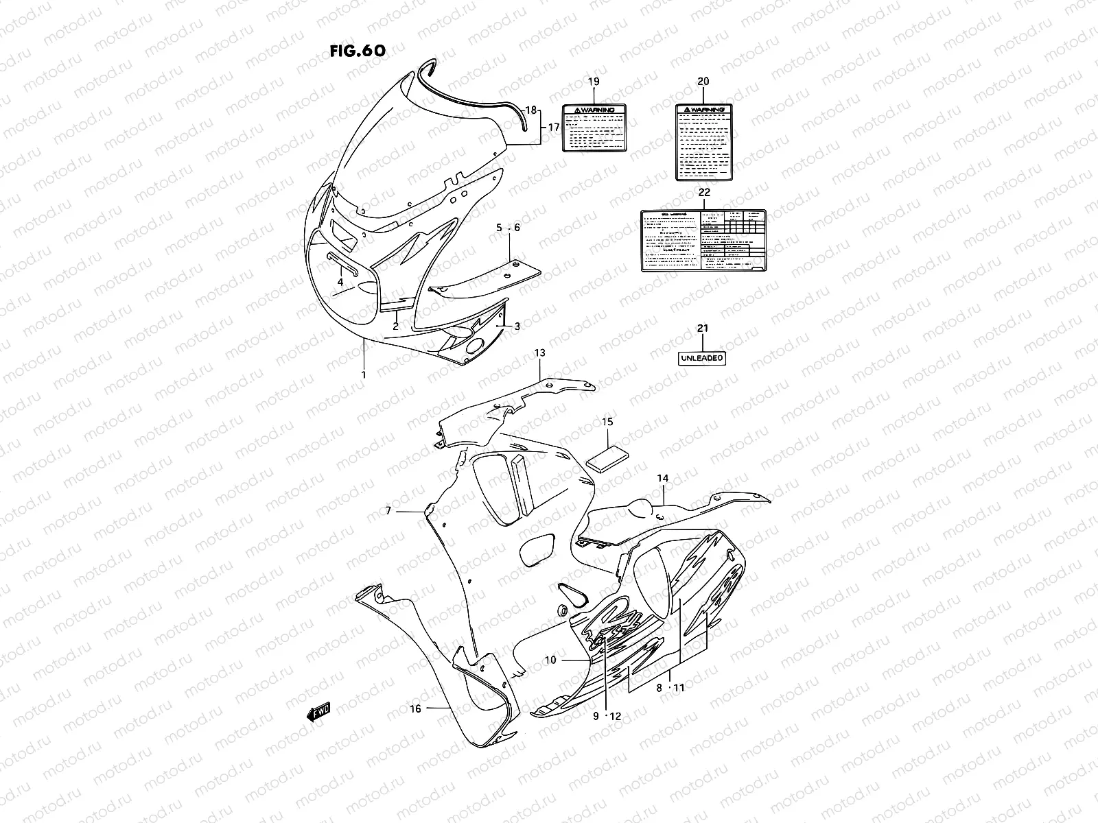 60 - COWLING BODY (MODEL P M18,A5L)