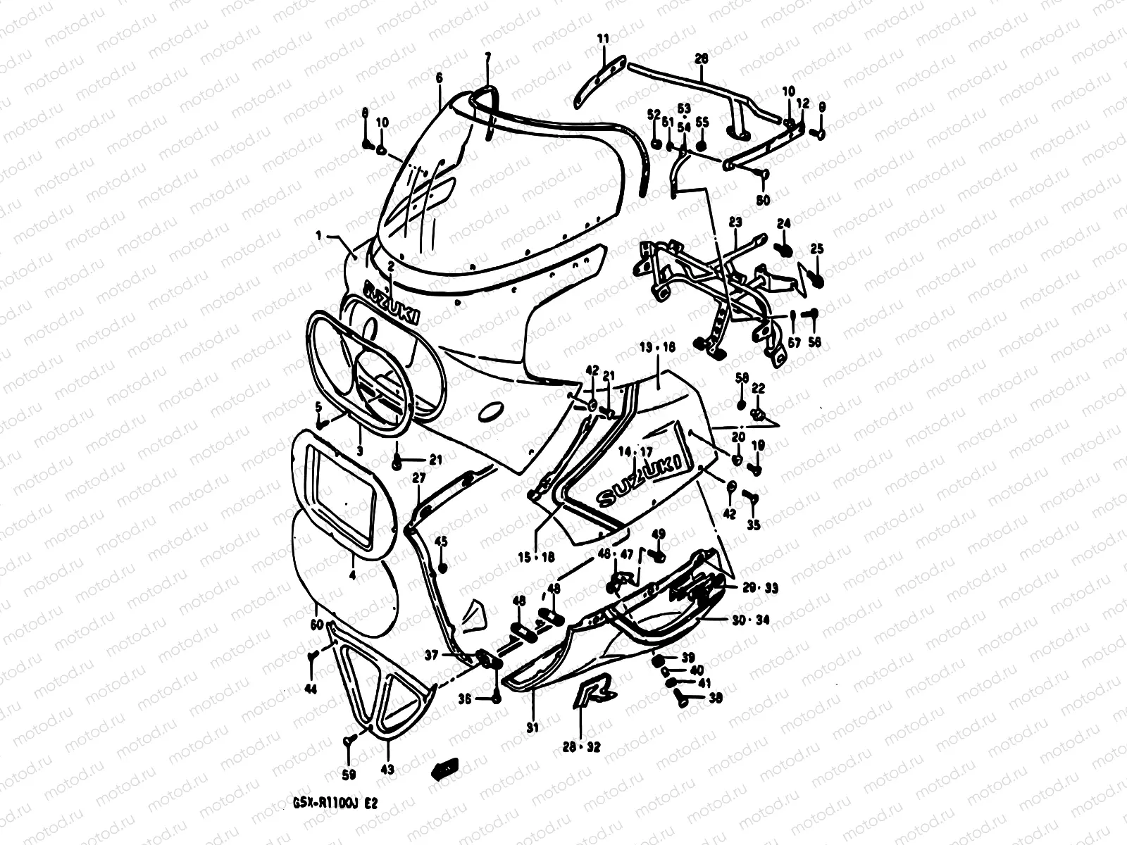 60 - COWLING (MODEL H)