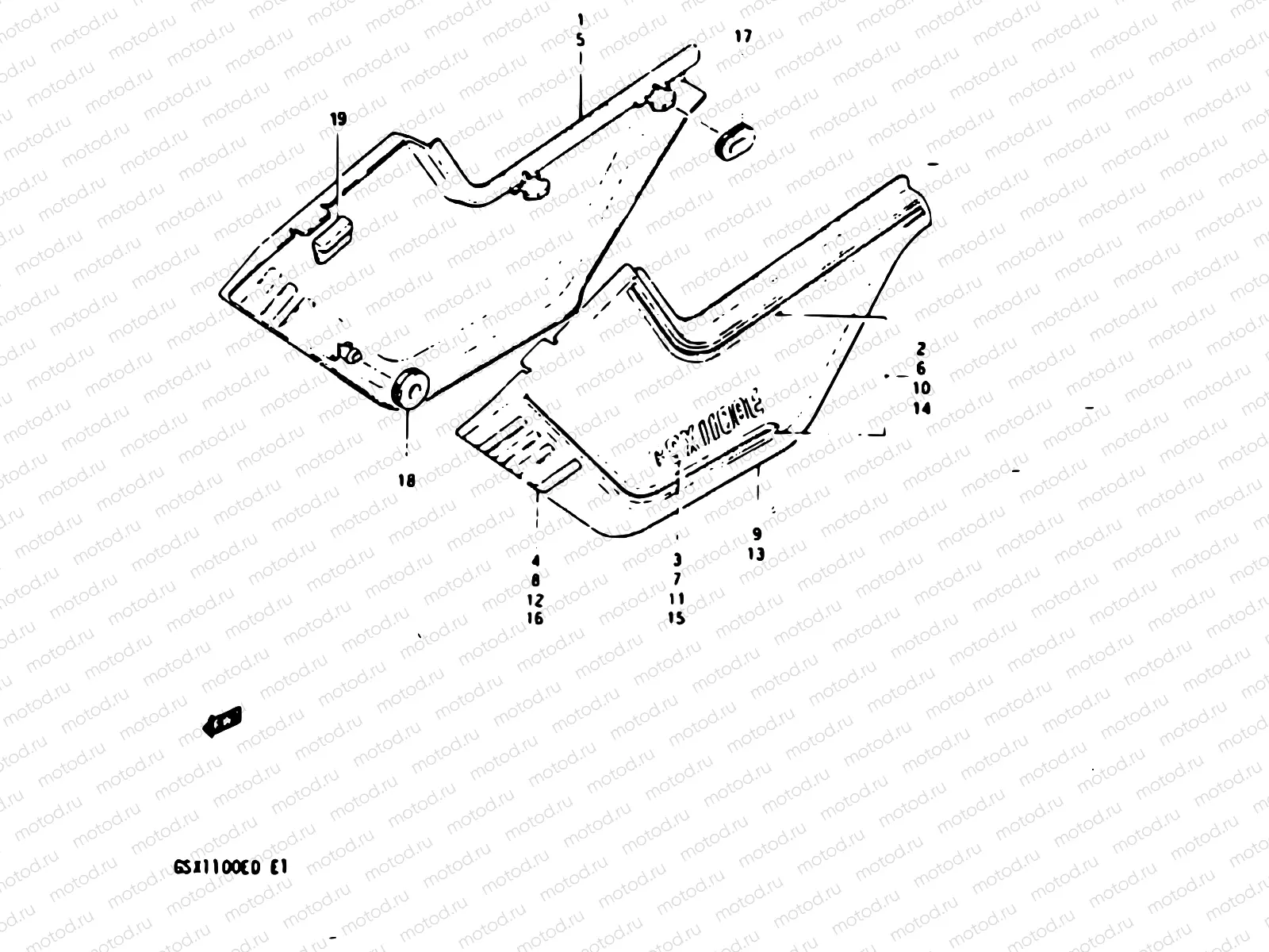 60 - FRAME COVER (GSX1100EXD)