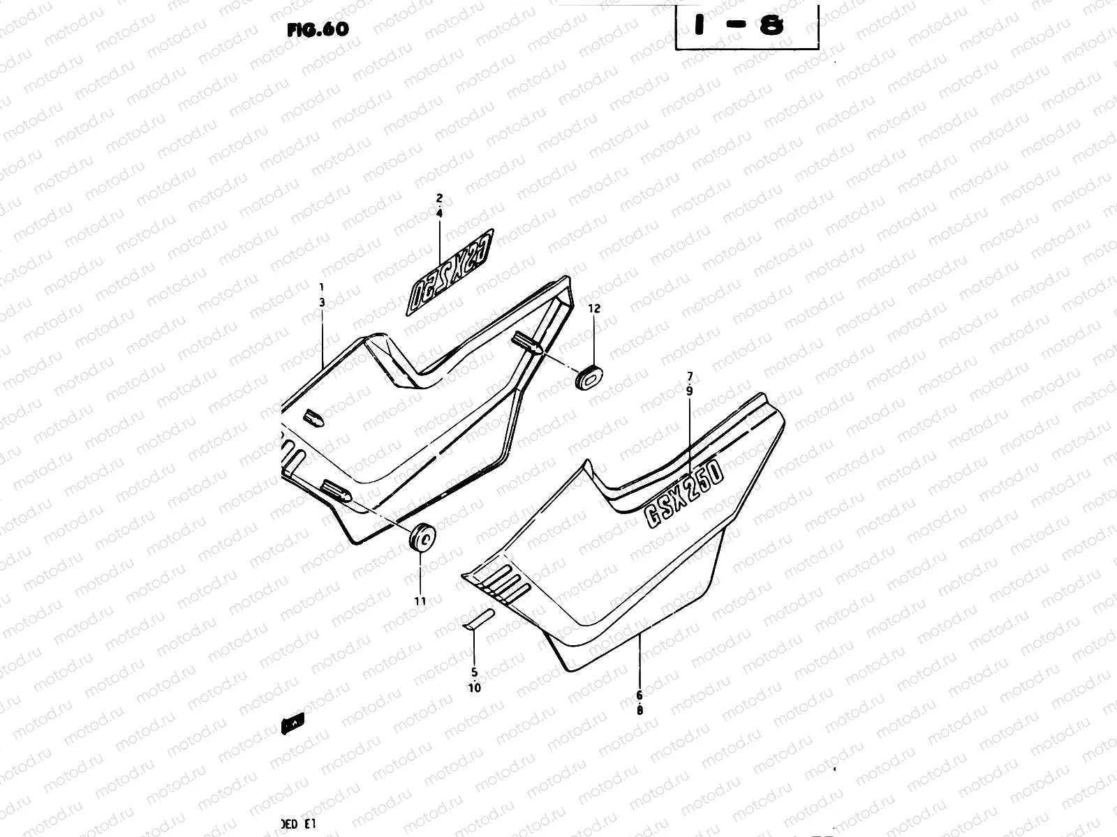 60 - FRAME COVER (GSX250Z E24)