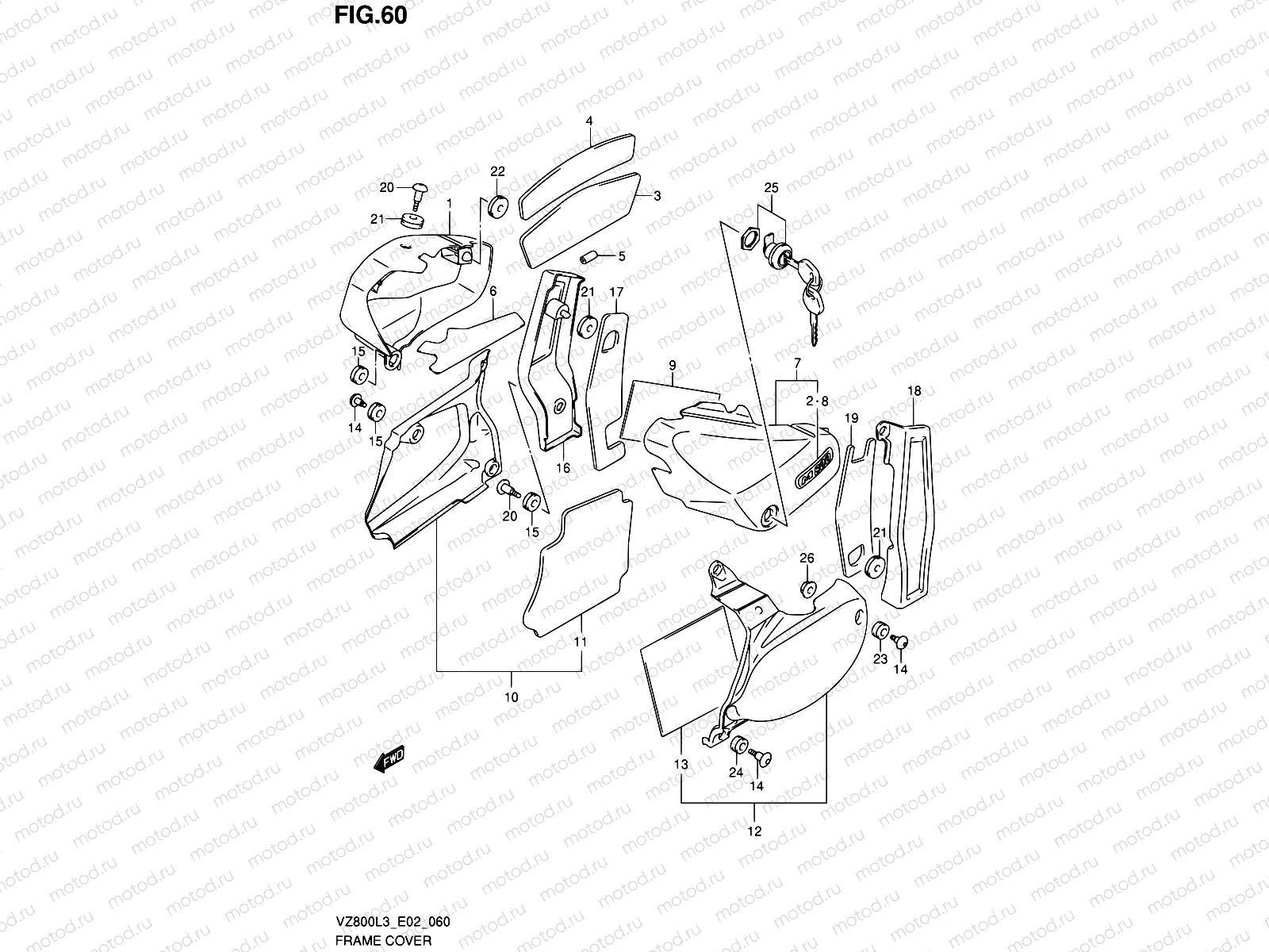 60 - FRAME COVER (VZ800L3 E19)