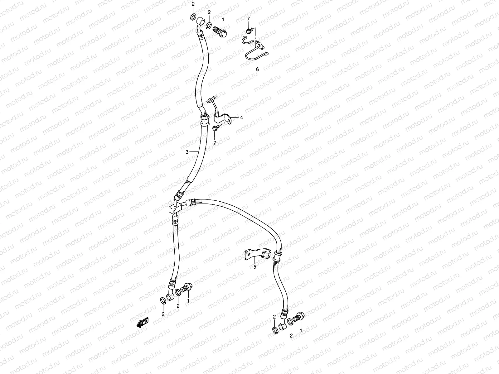 60 - FRONT BRAKE HOSE