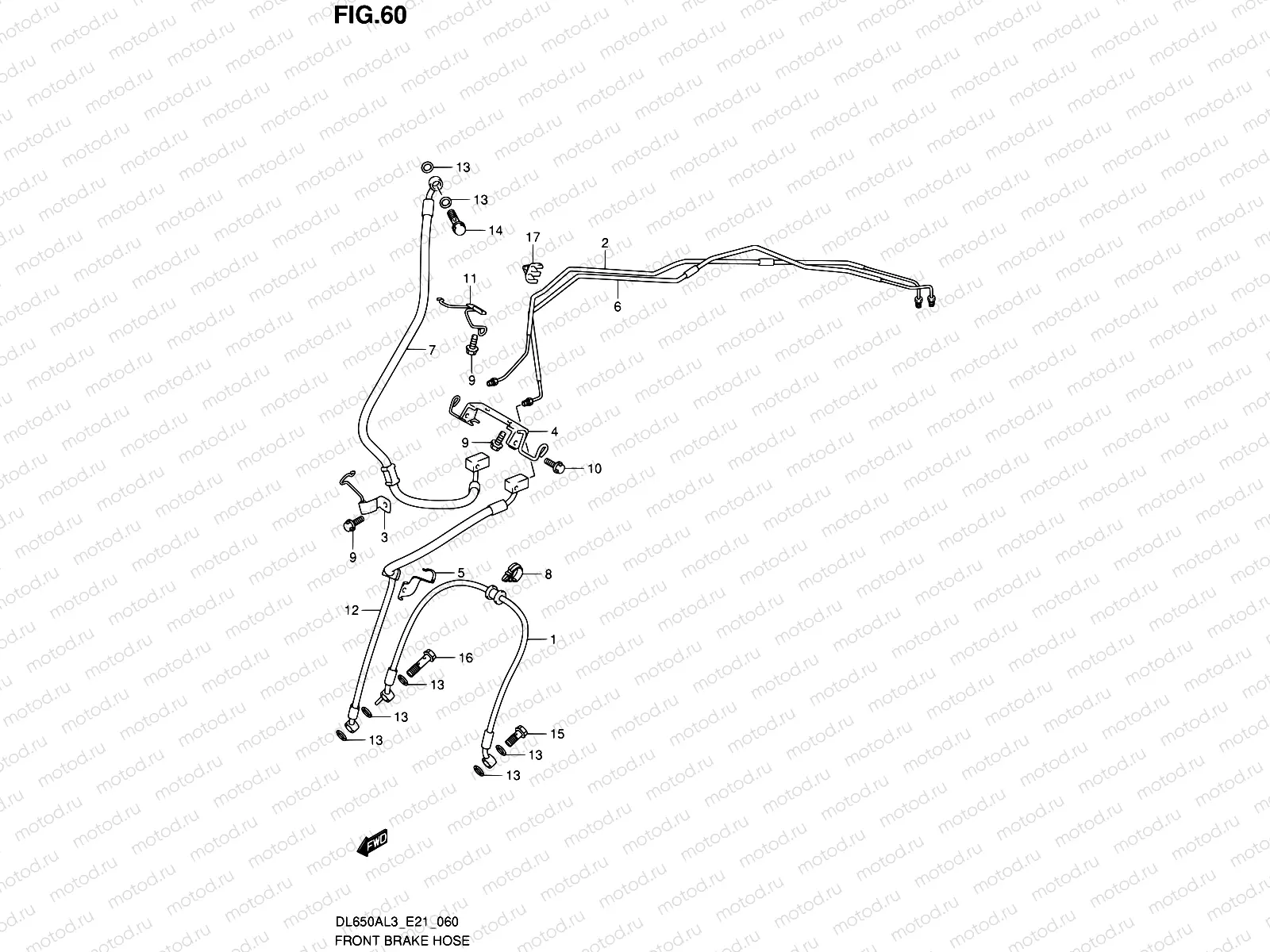 60 - FRONT BRAKE HOSE