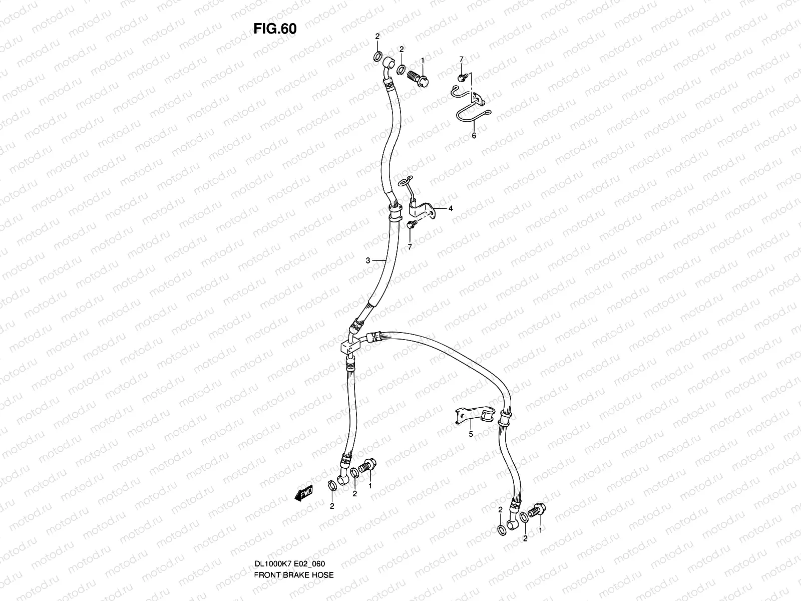 60 - FRONT BRAKE HOSE