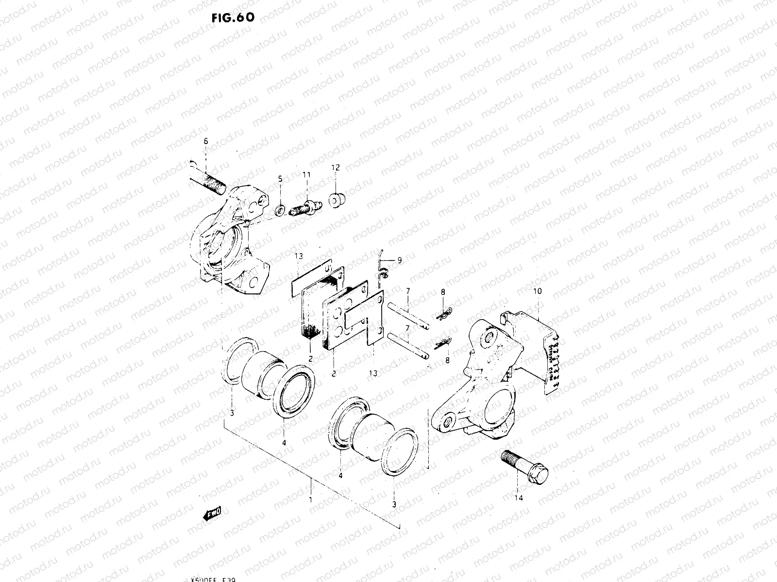 60 - FRONT CALIPERS (MODEL E)