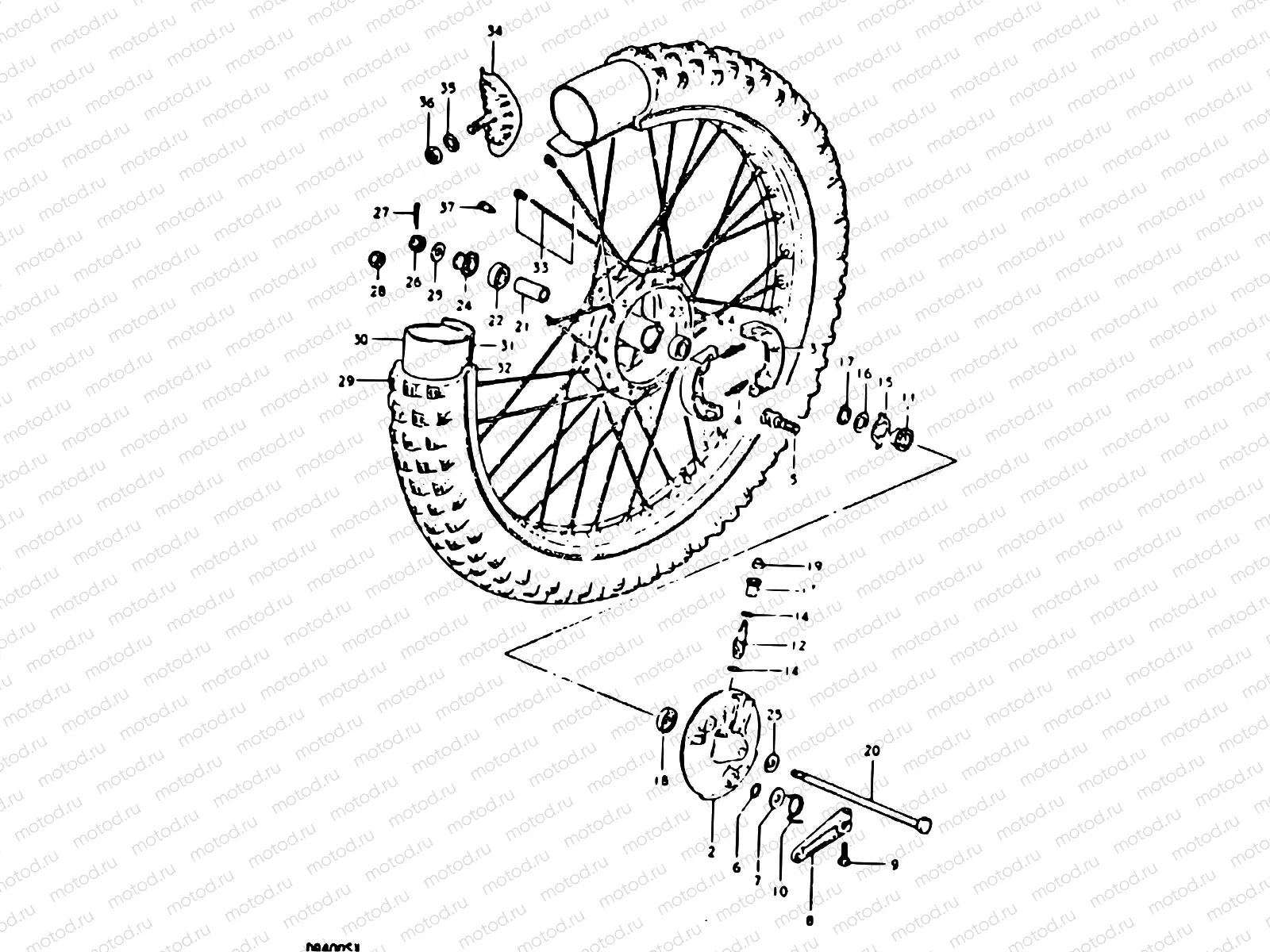 60 - FRONT WHEEL (DR400ST)