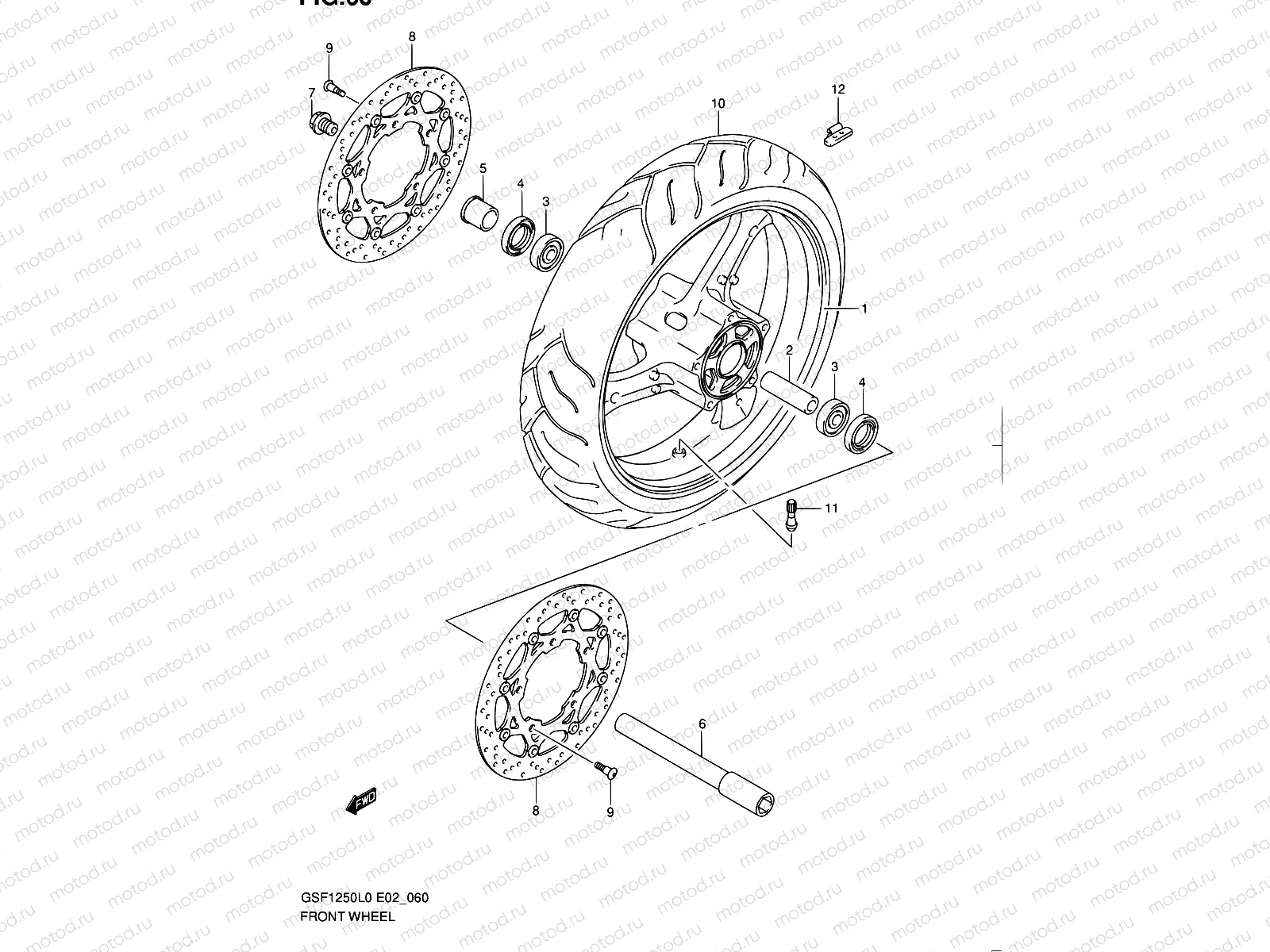 60 - FRONT WHEEL (GSF1250L0)