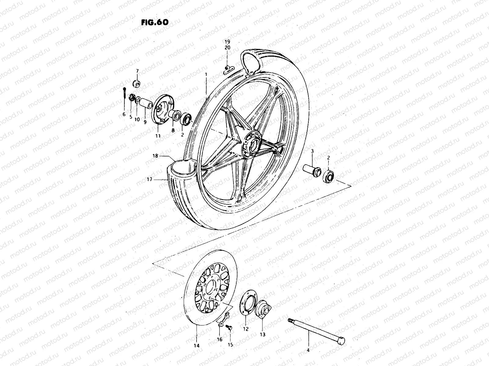 60 - FRONT WHEEL (MODEL Z)