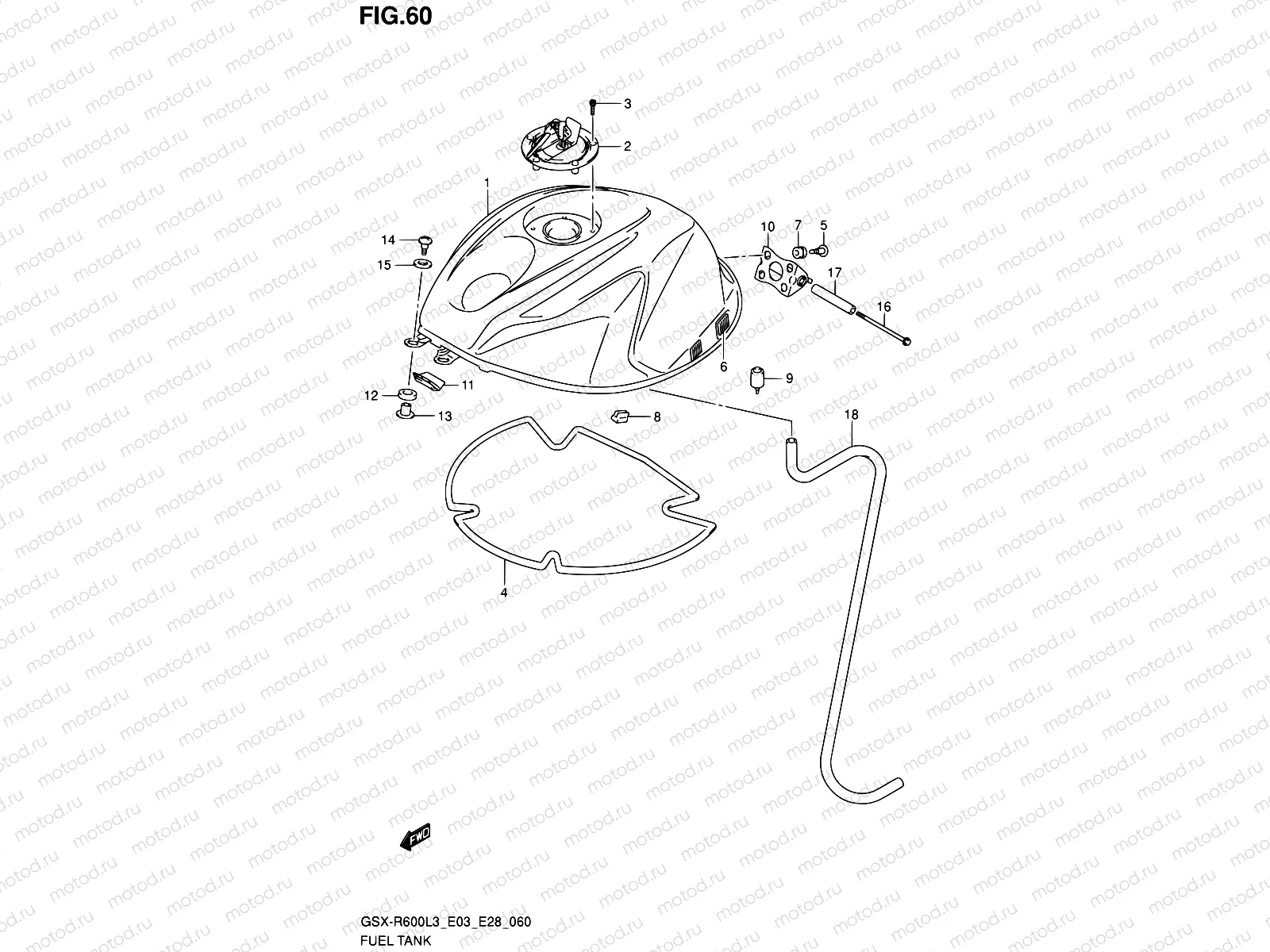 60 - FUEL TANK (GSX-R600L3 E33)