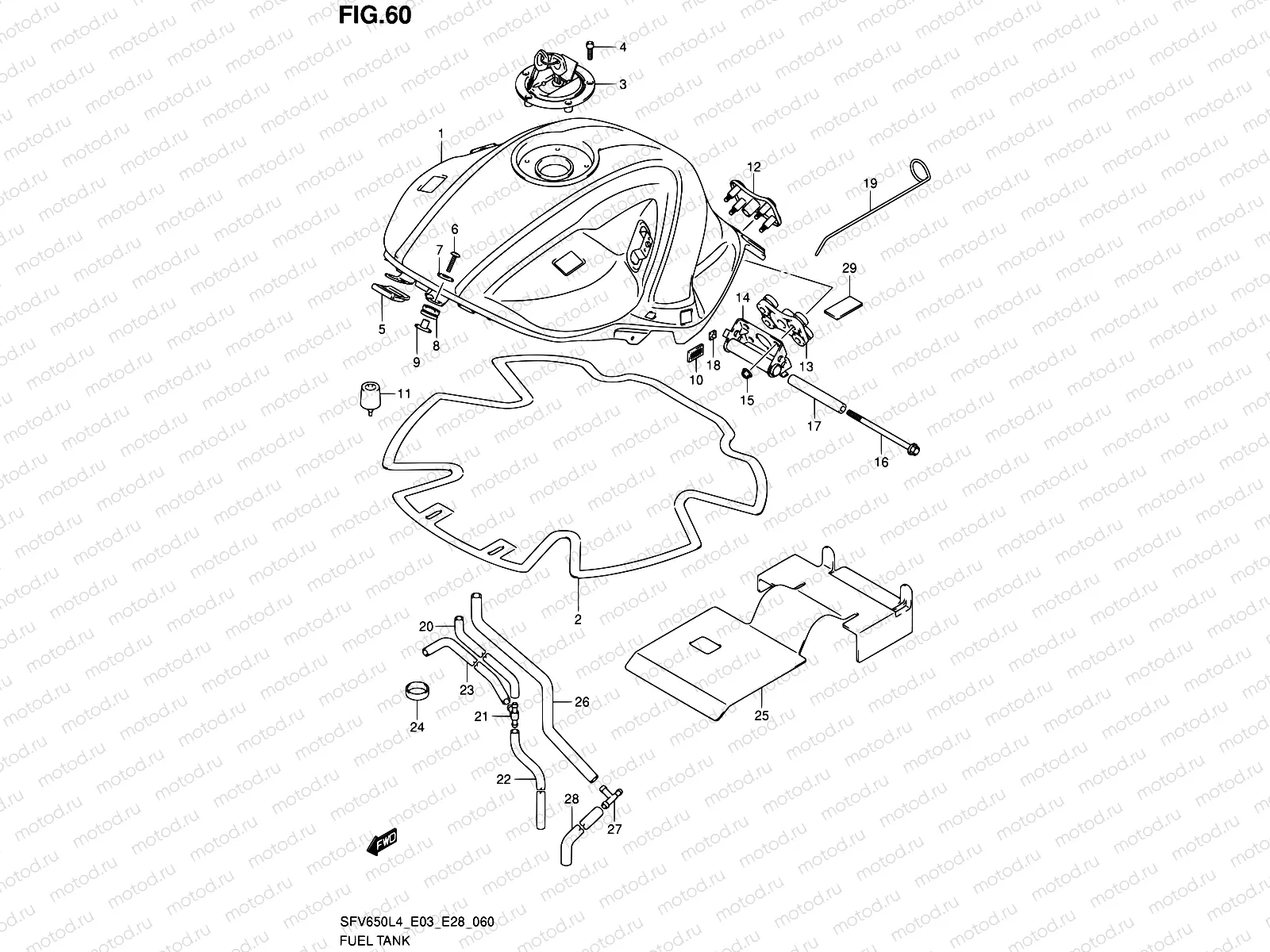 60 - FUEL TANK (SFV650L4 E03)