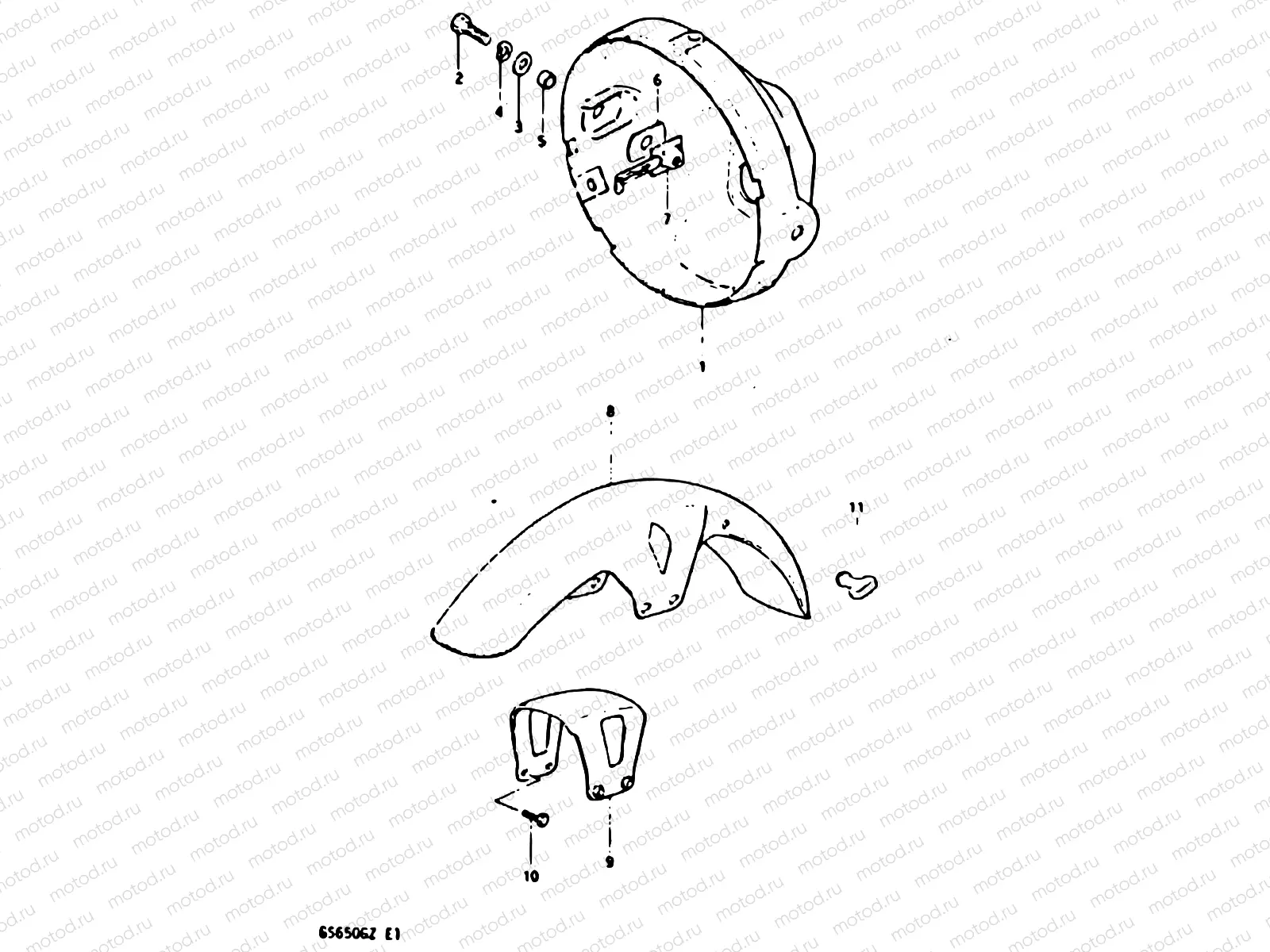 60 - HEADLAMP HOUSING - FRONT FENDER