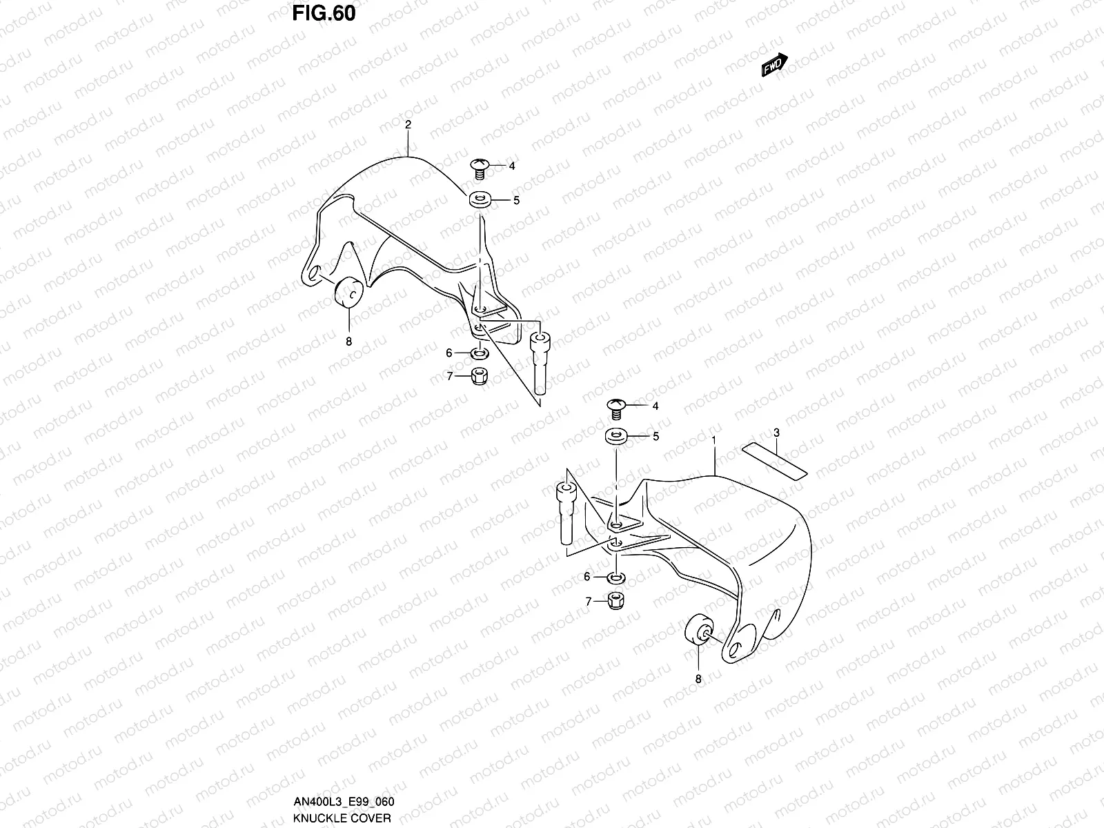 60 - KNUCKLE COVER (AN400ZAL3 E99)