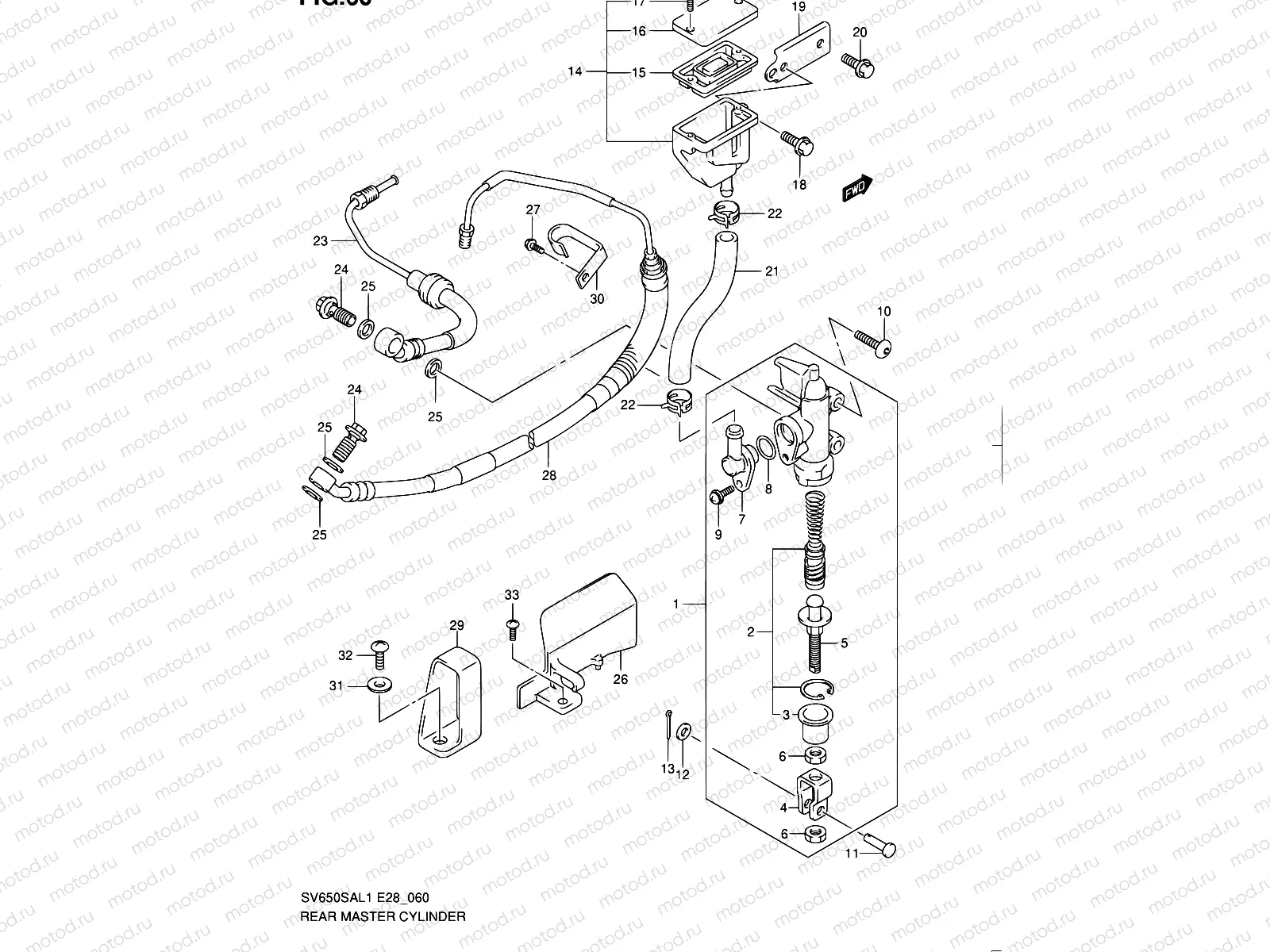 60 - REAR MASTER CYLINDER