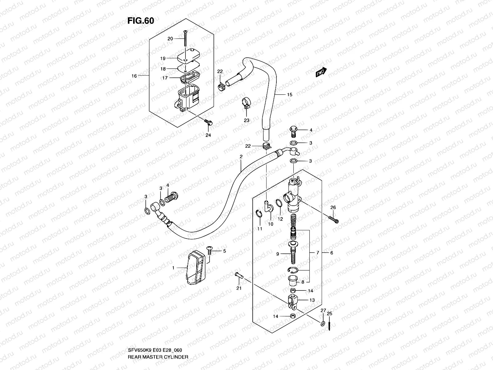 60 - REAR MASTER CYLINDER (SFV650K9/L0)
