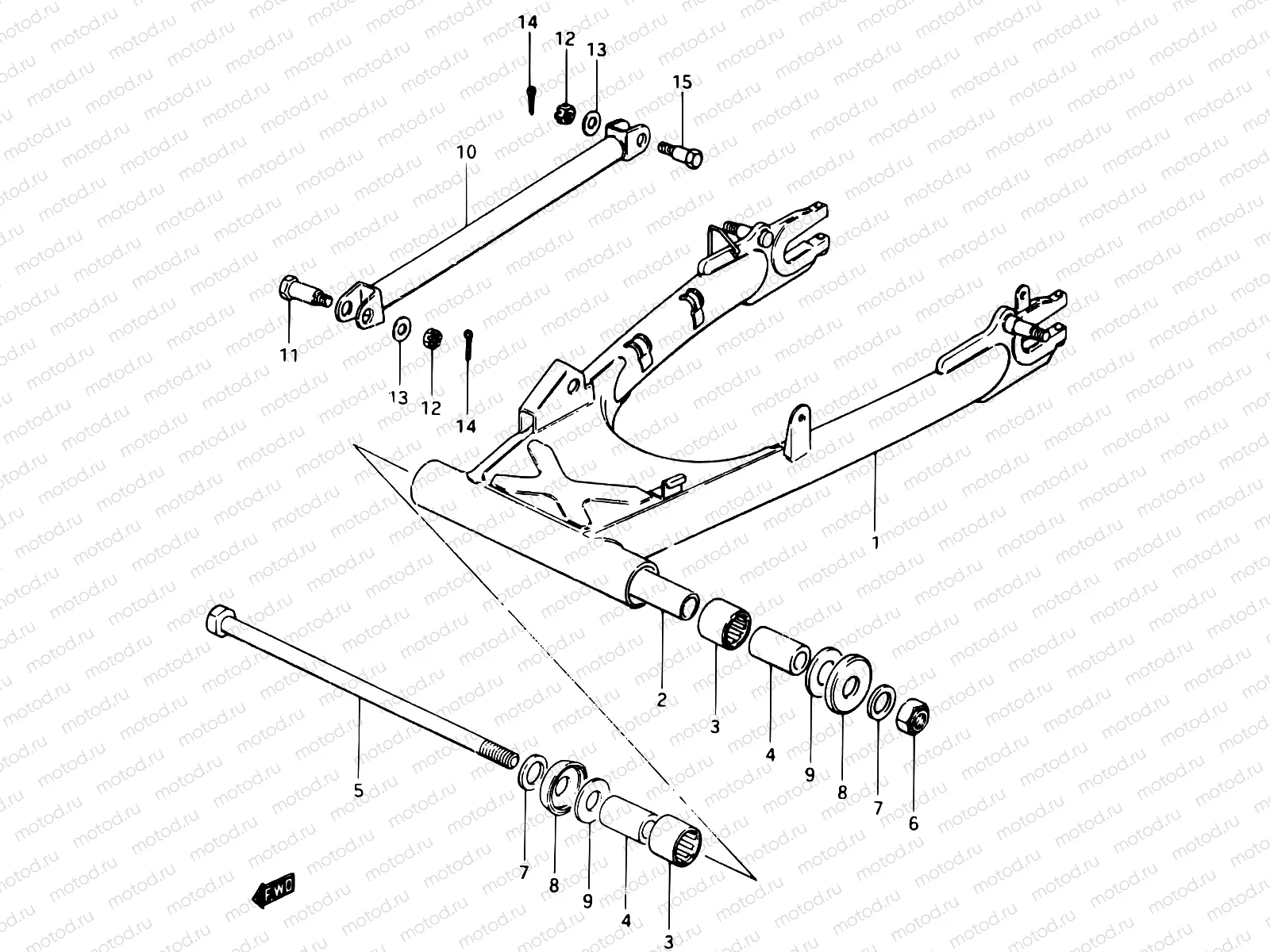 60 - REAR SWINGING ARM (E02)