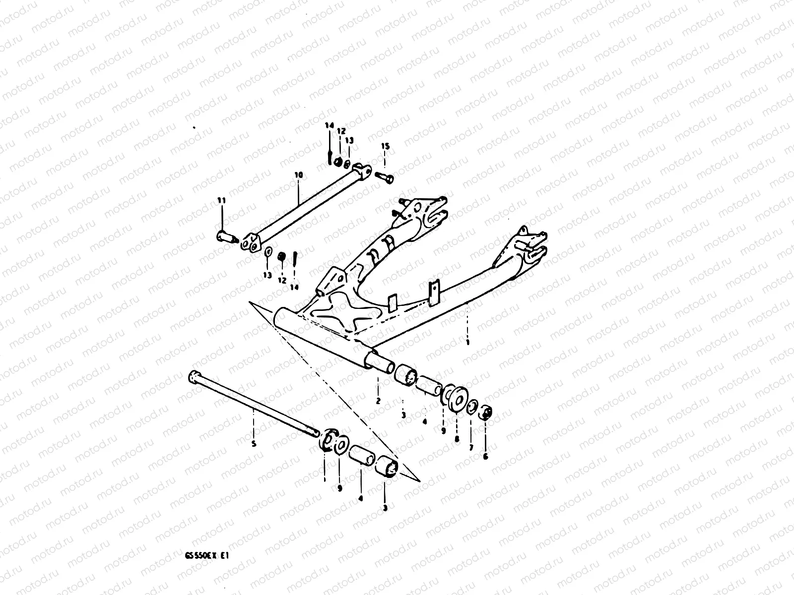 60 - REAR SWINGING ARM (GS550EX)