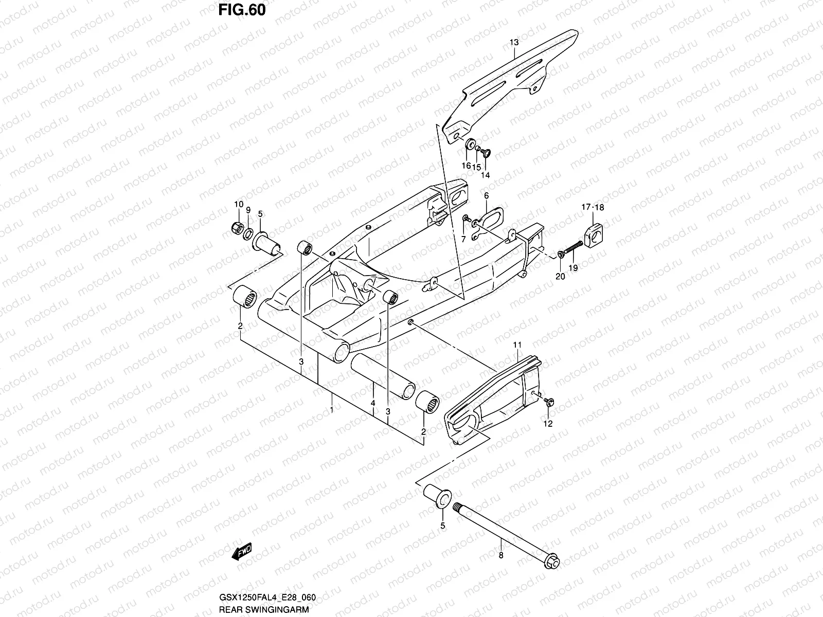60 - REAR SWINGINGARM