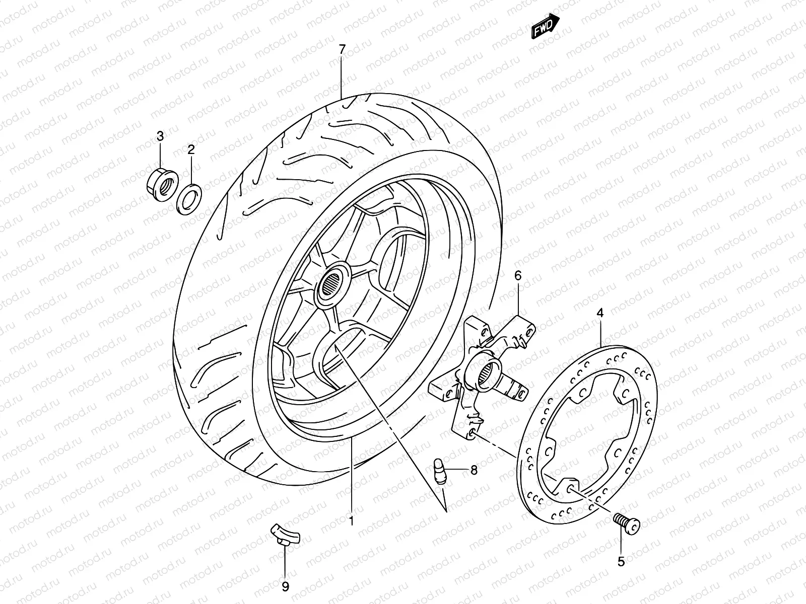 60 - REAR WHEEL (MODEL X/Y)