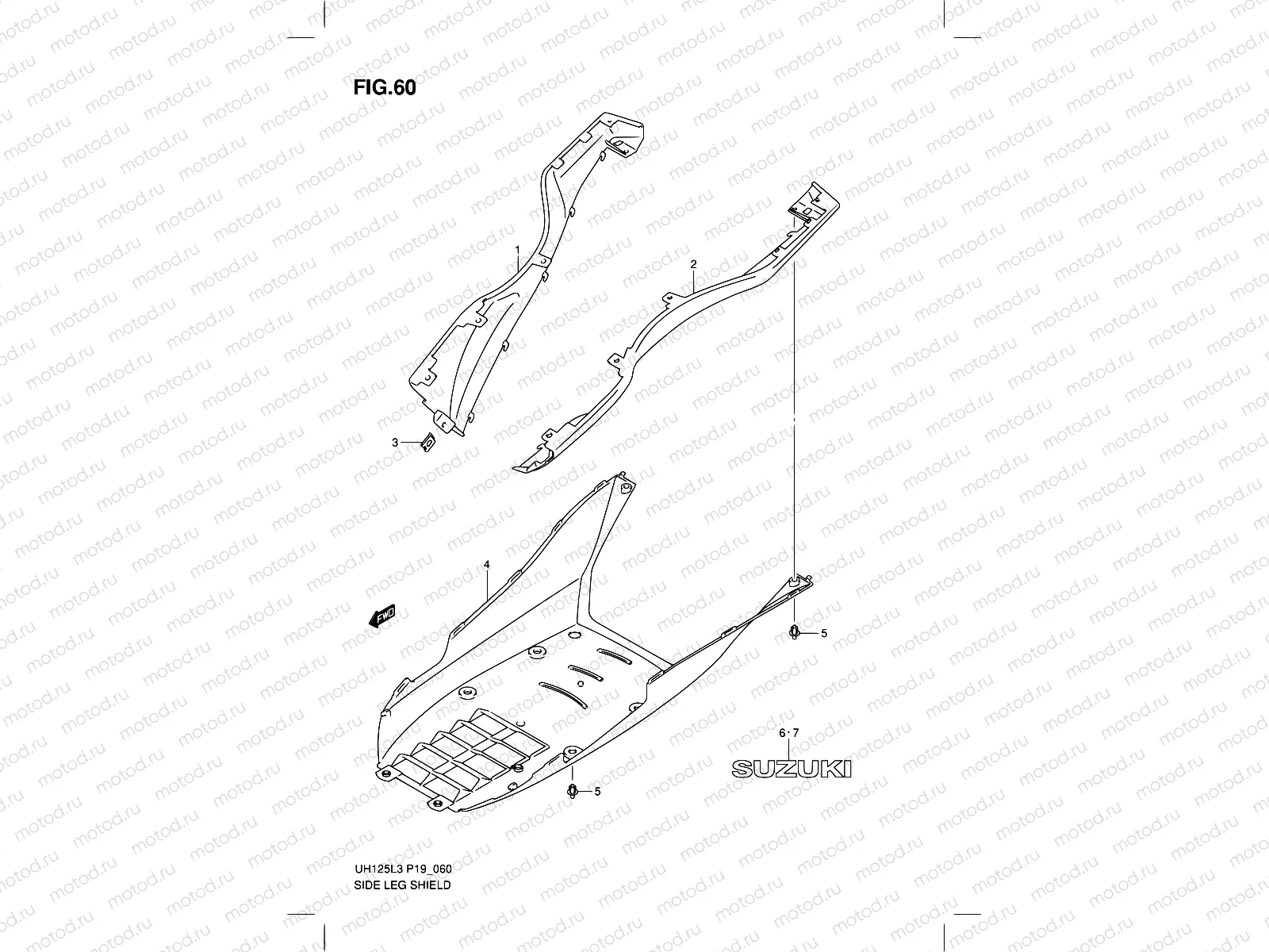 60 - SIDE LEG SHIELD (UH125ZL3 P19)