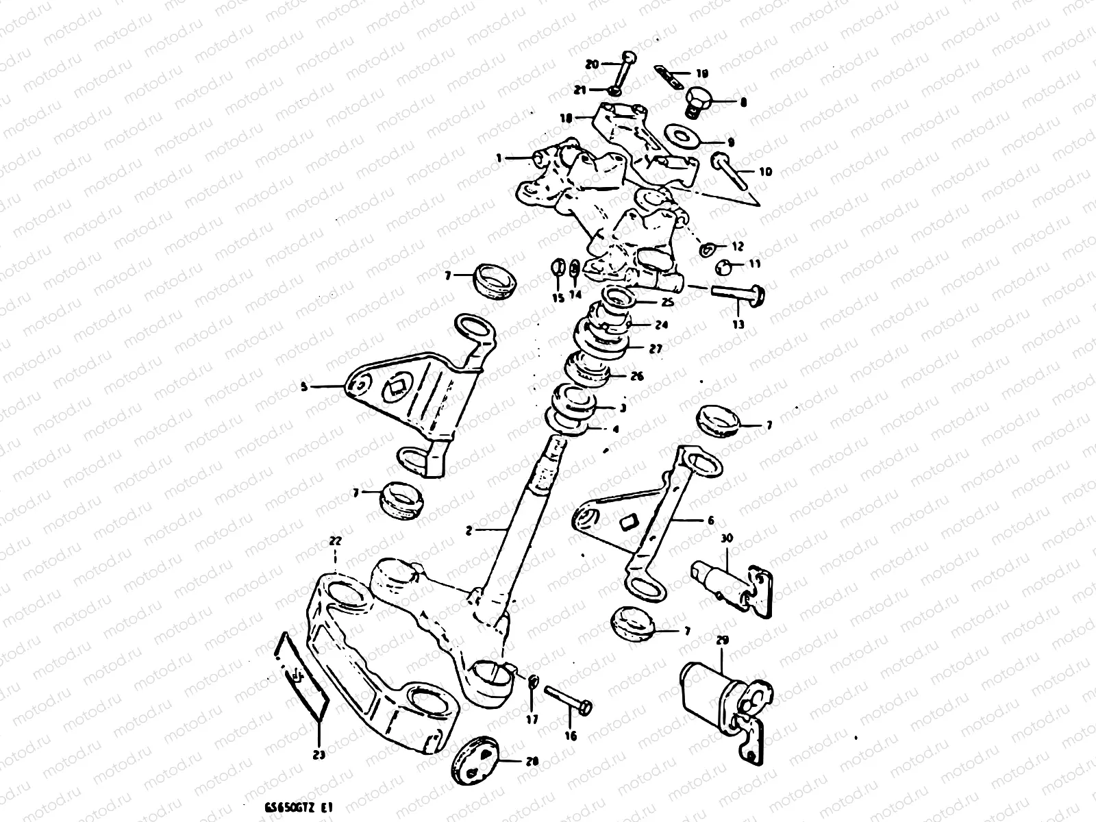 60 - STEERING STEM (MODEL Z)