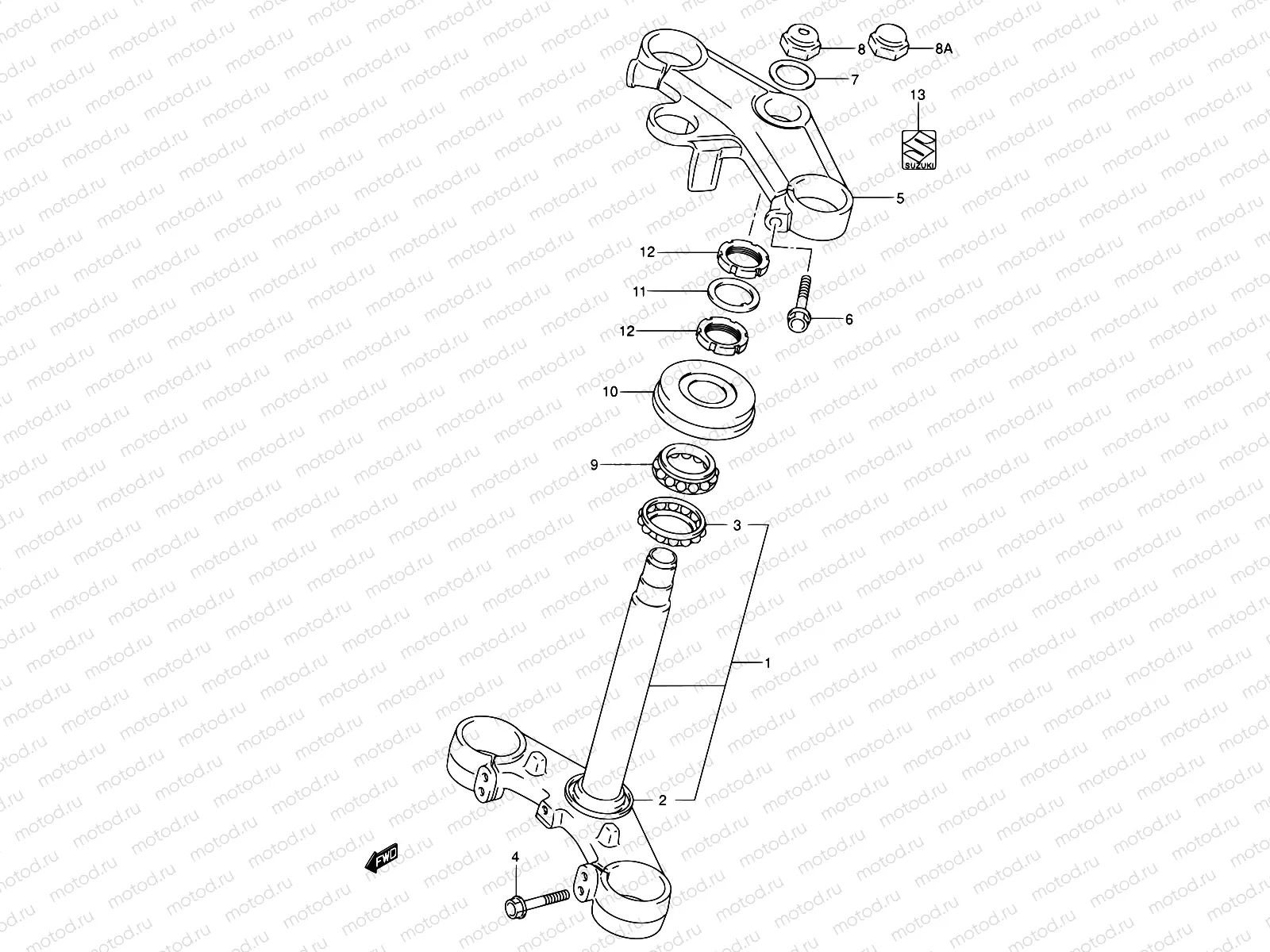 60 - STEERING STEM (SEE NOTE)