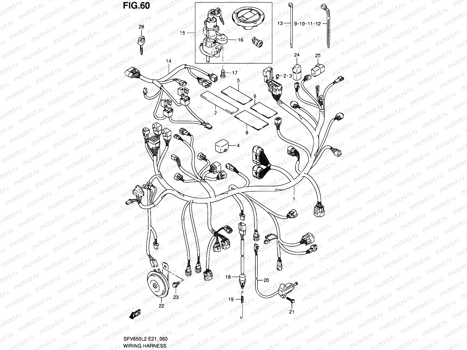 60 - WIRING HARNESS (SFV650AL2 E21)