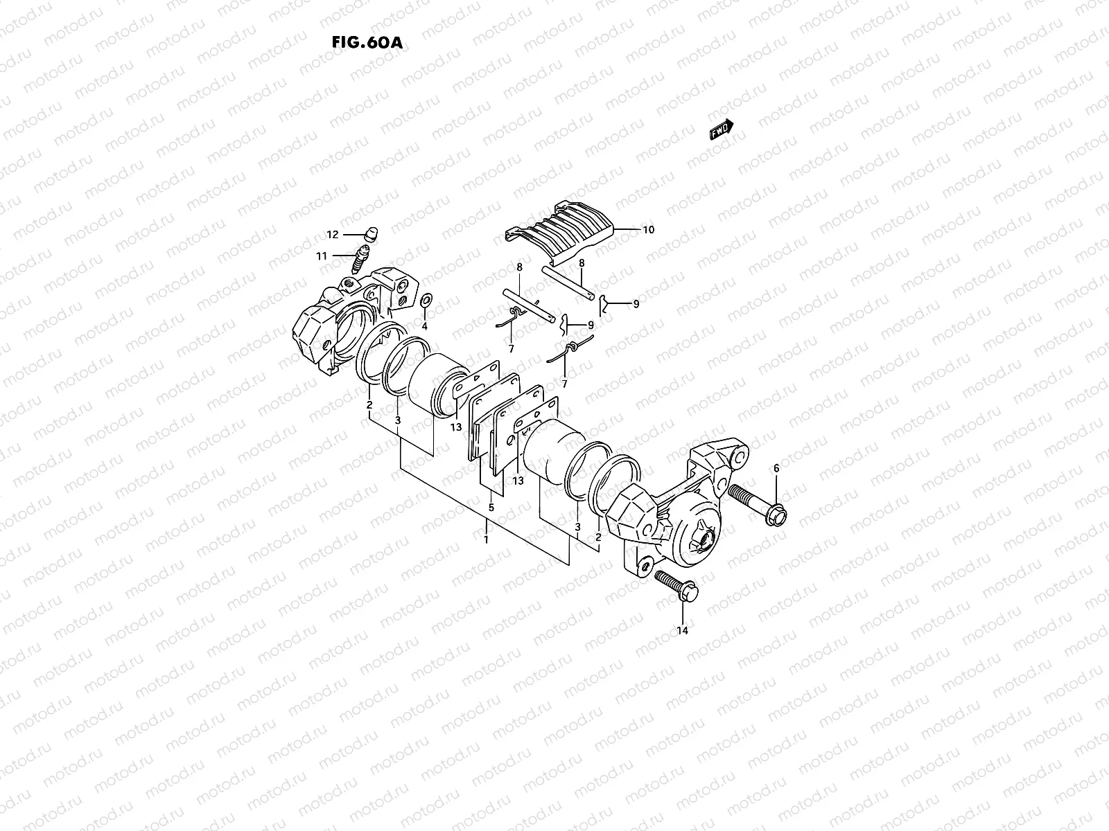 60A - REAR CALIPER (MODEL P/R)