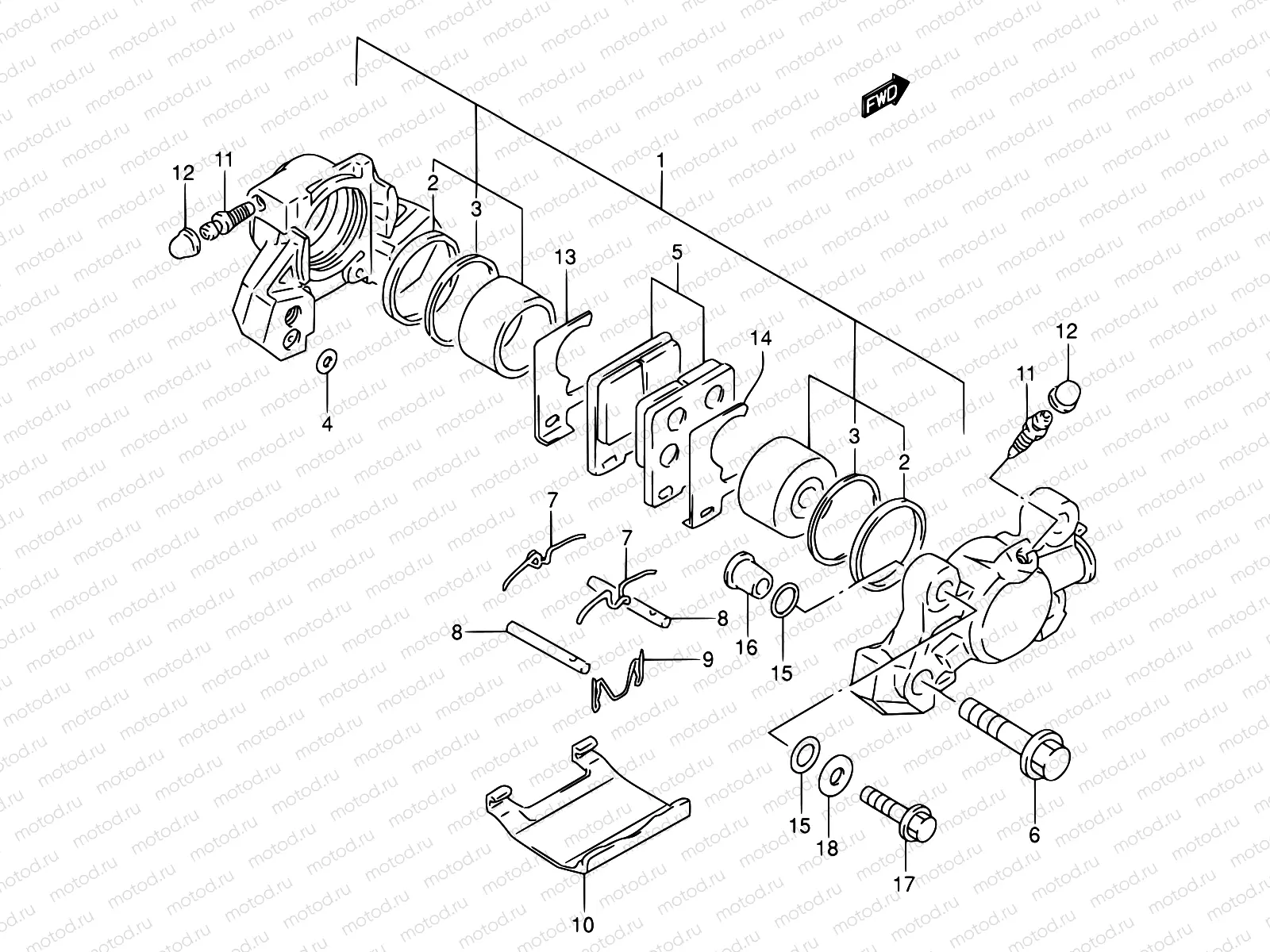 60A - REAR CALIPER (MODEL S)