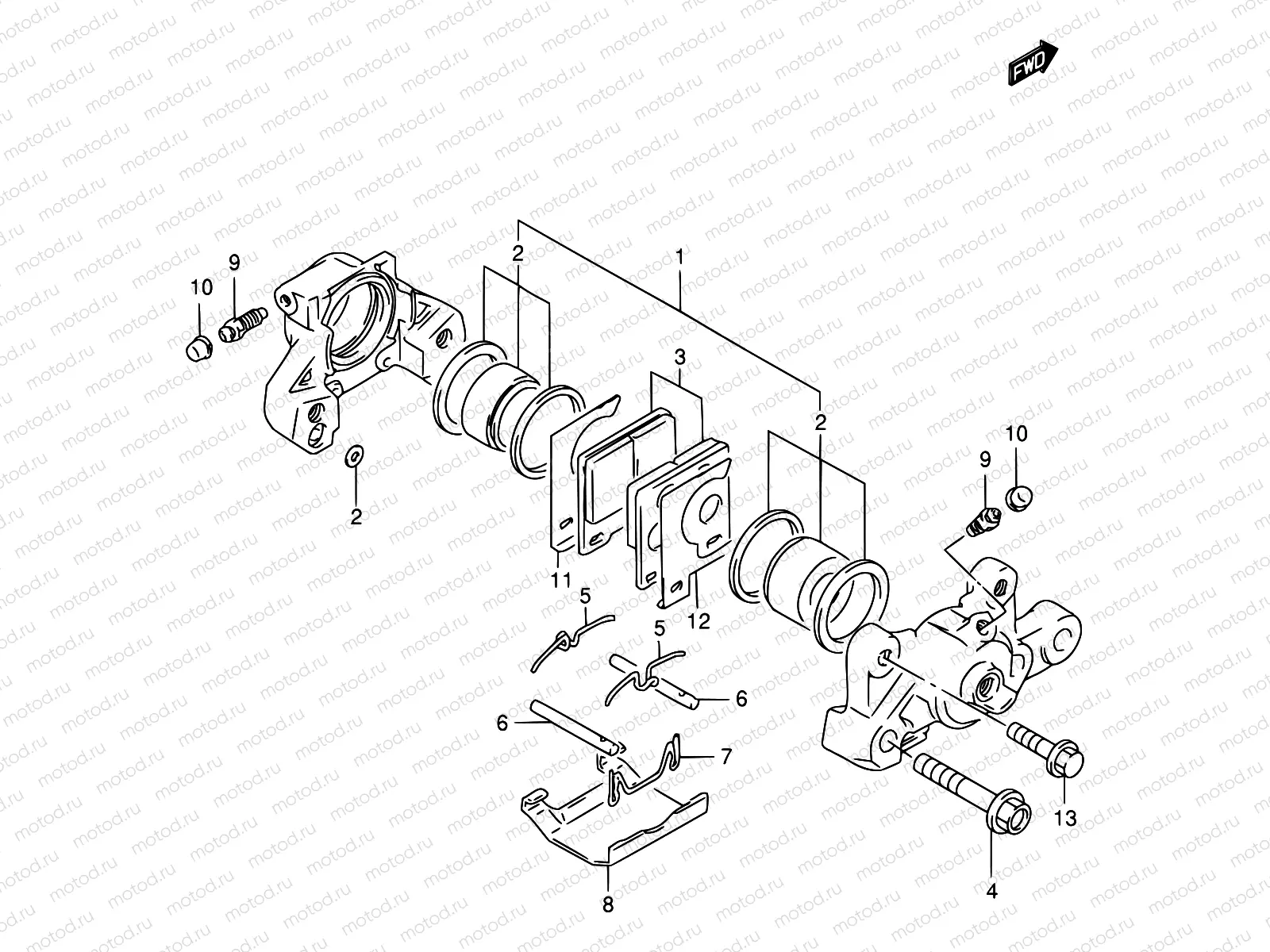 60A - REAR CALIPER (SEE NOTE)