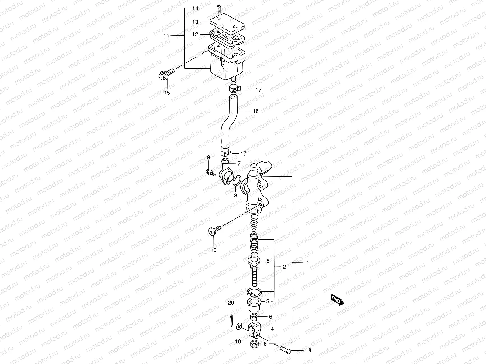 60A - REAR MASTER CYLINDER (GSF1200SAV)