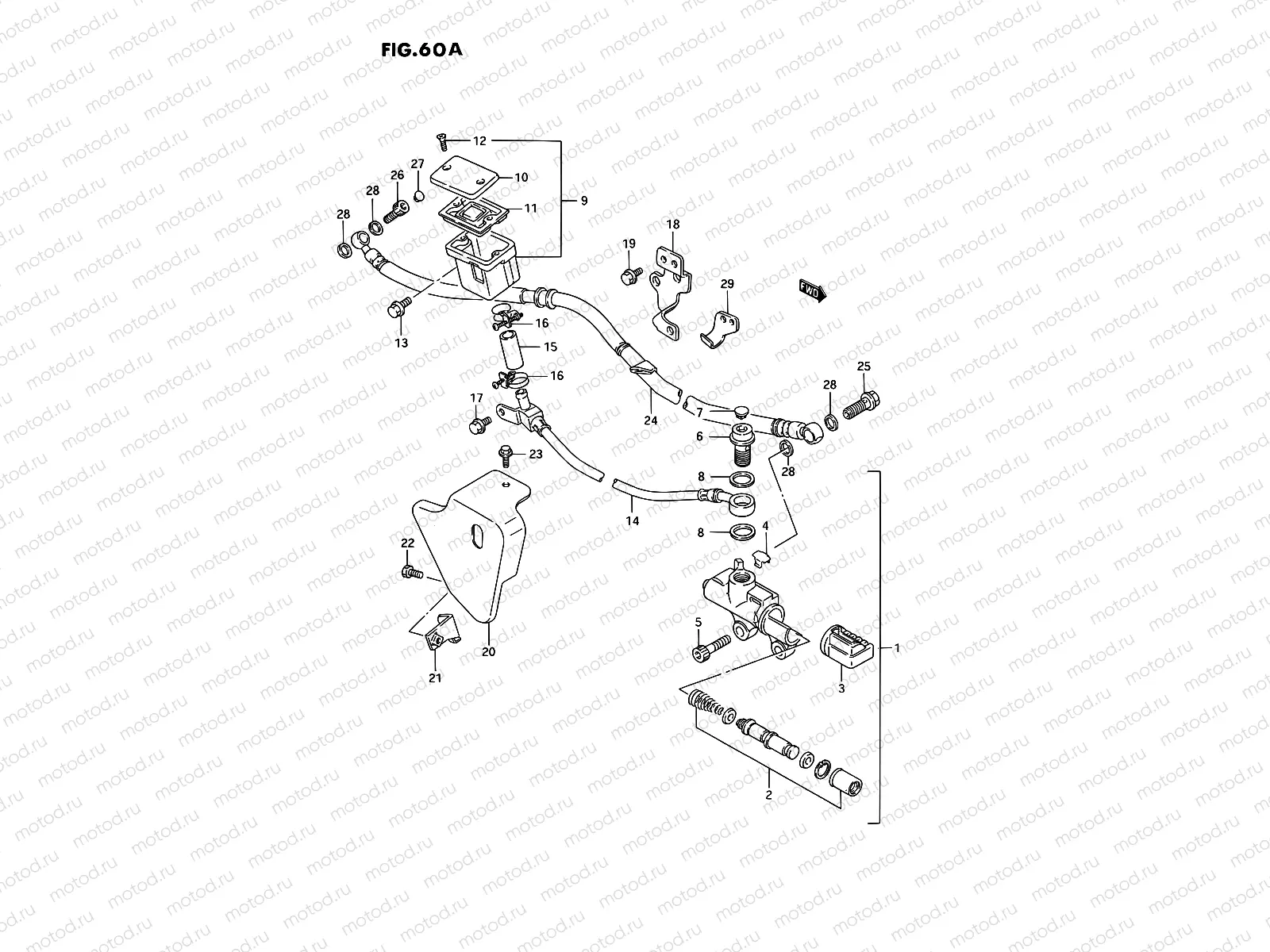 60A - REAR MASTER CYLINDER (MODEL S)