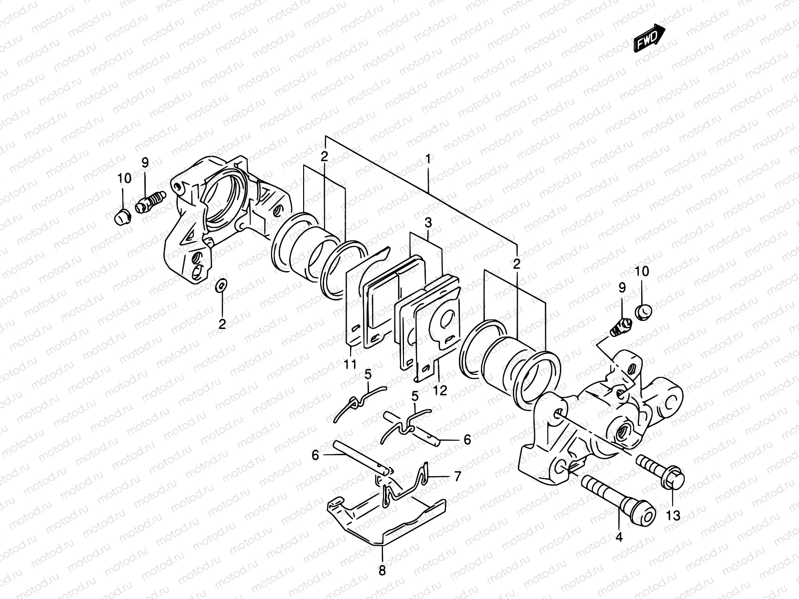 60B - REAR CALIPER (SEE NOTE)