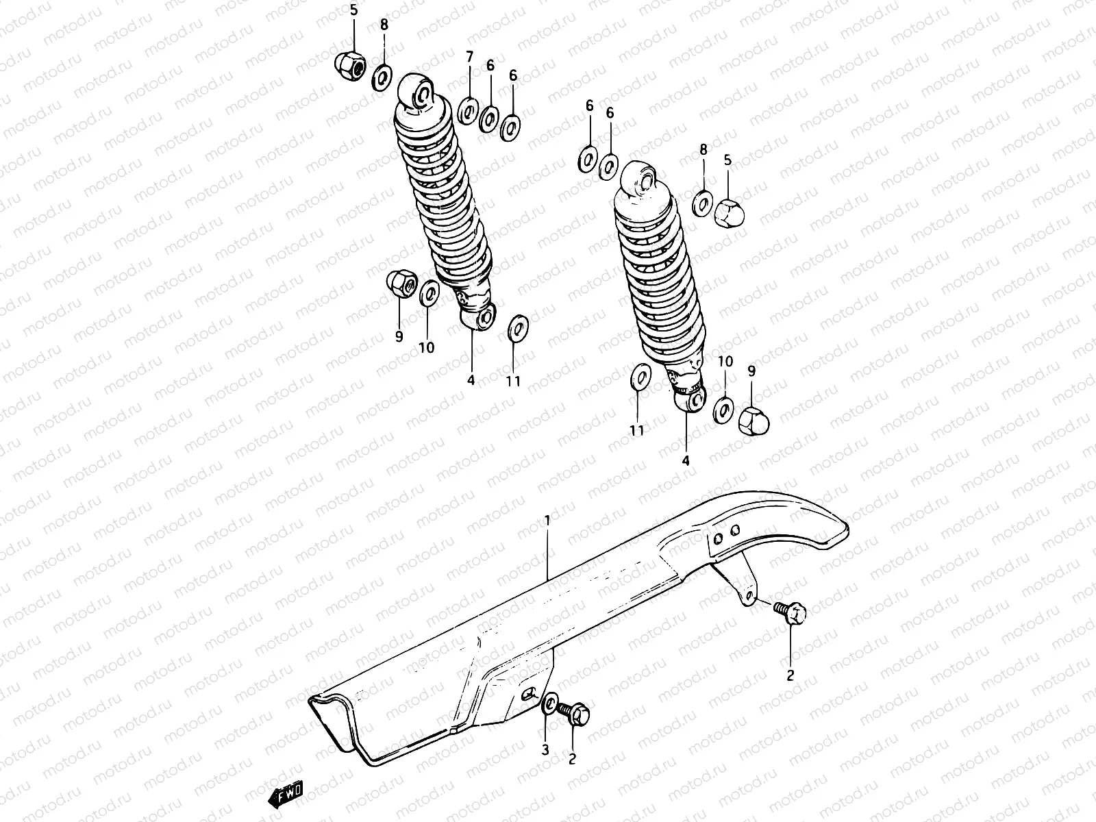 61 - CHAIN CASE - SHOCK ABSORBER