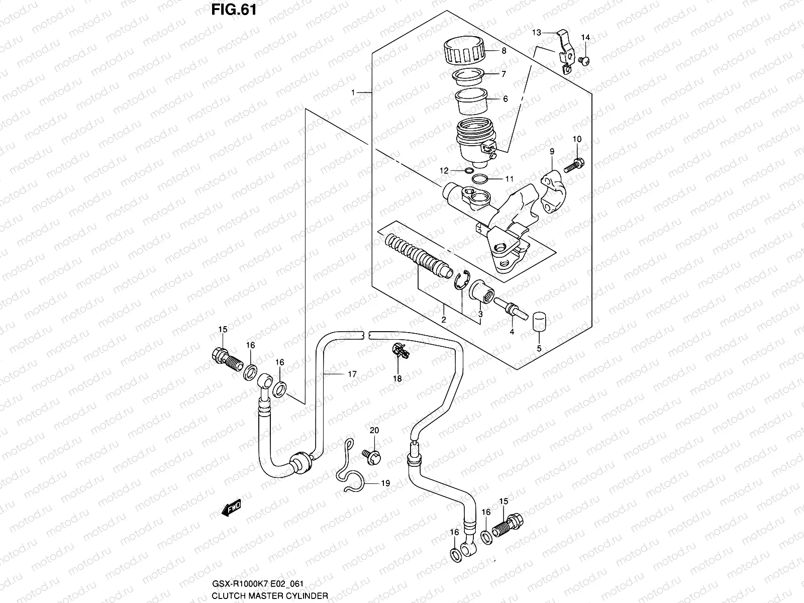 61 - CLUTCH MASTER CYLINDER