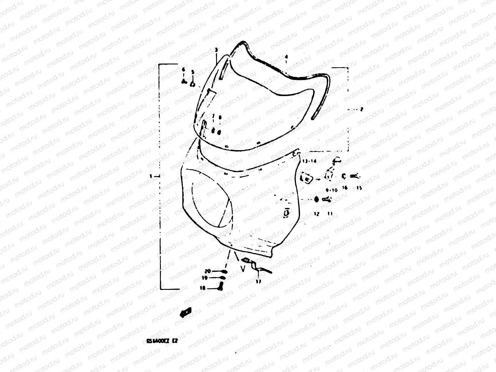 61 - COWLING (GSX400SZ E02, E04)