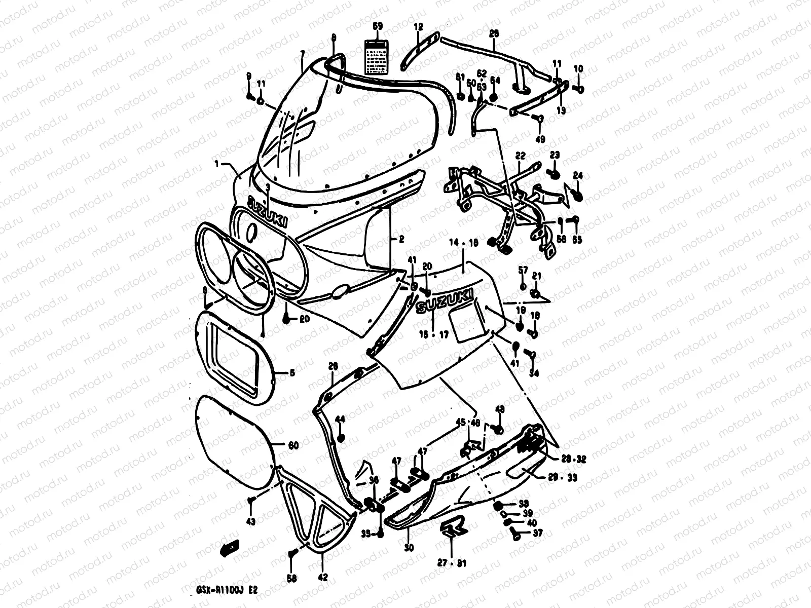 61 - COWLING (MODEL J,9HD)