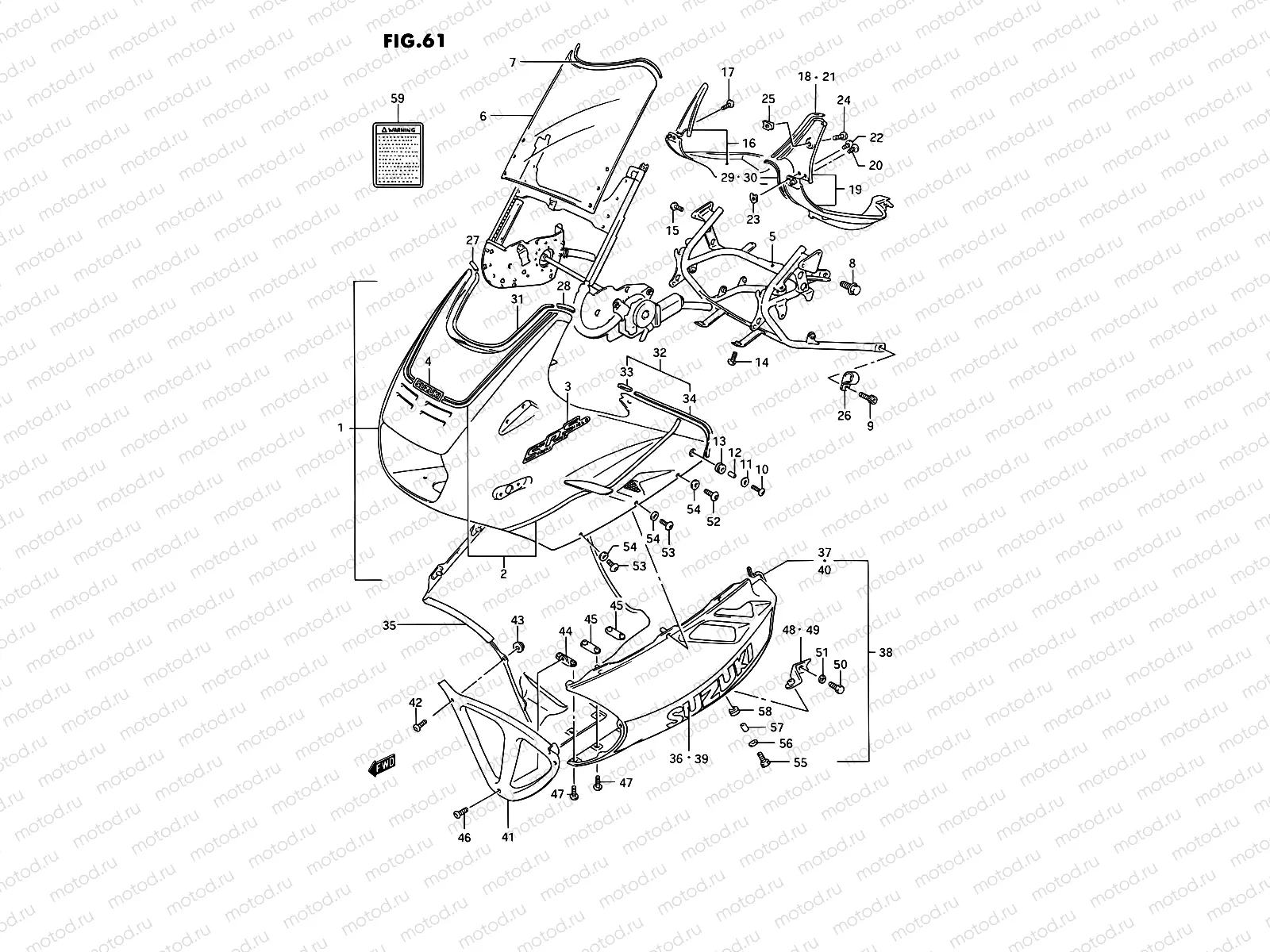 61 - COWLING (MODEL K 2VV)