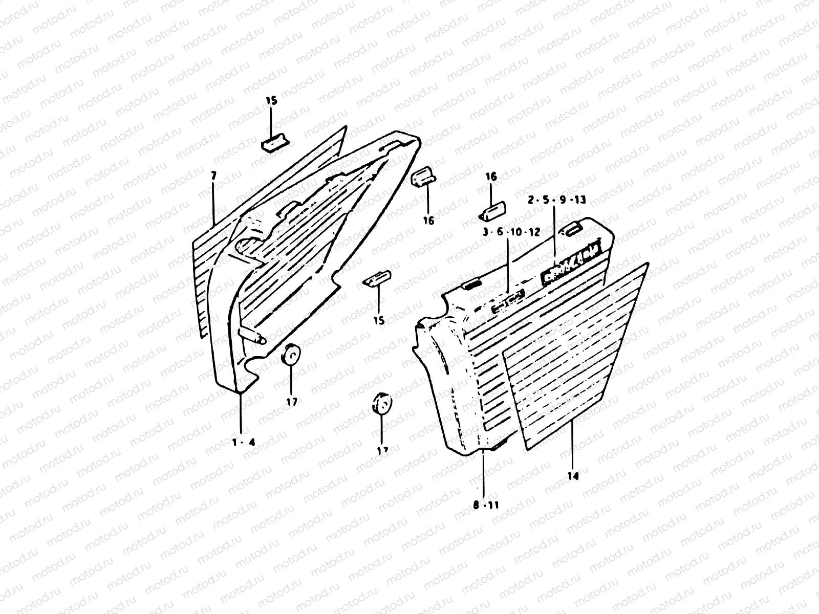 61 - FRAME COVER (GSX400ET/EX)