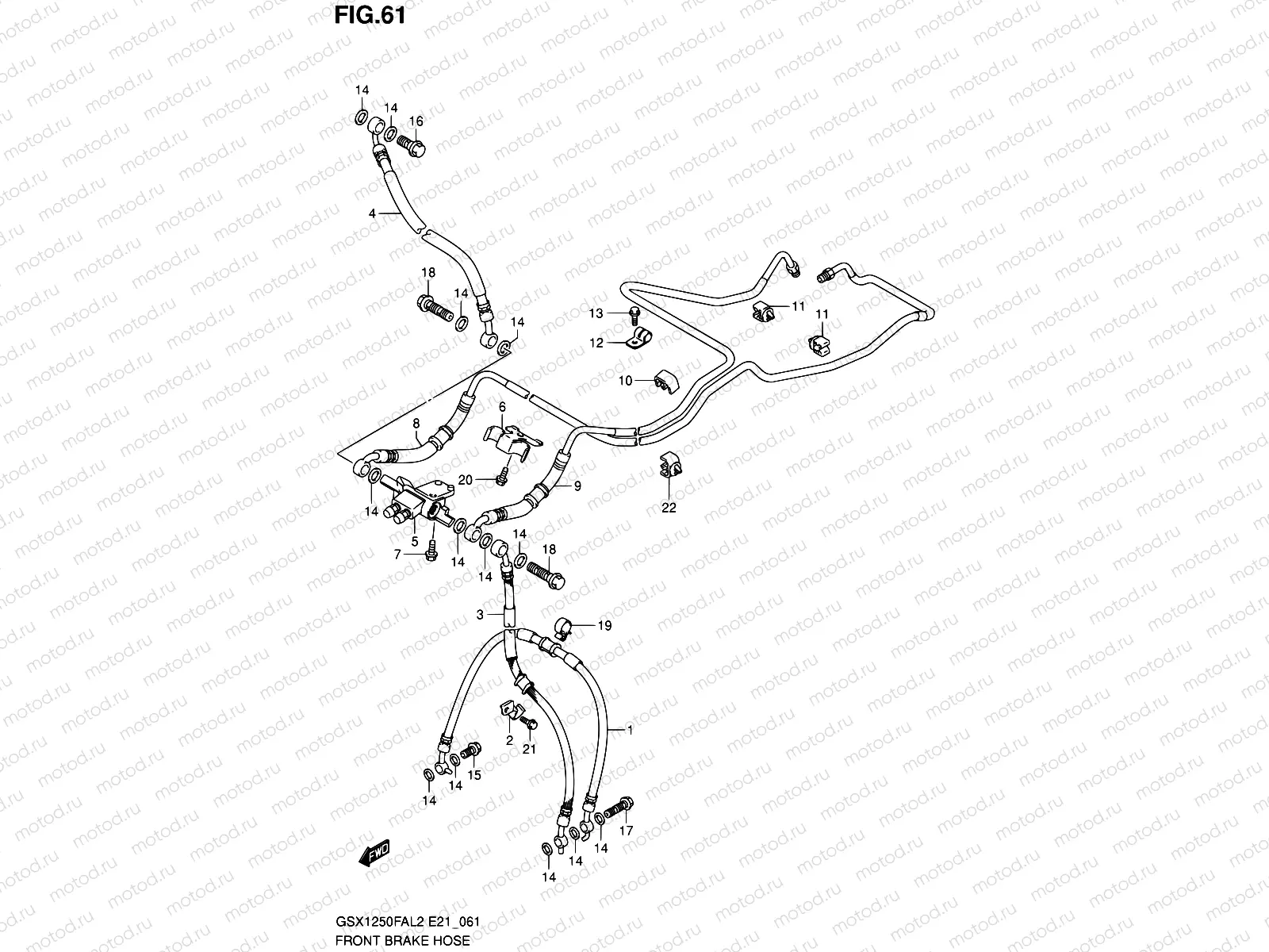 61 - FRONT BRAKE HOSE