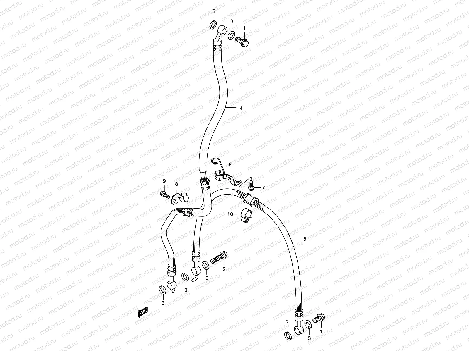 61 - FRONT BRAKE HOSE (GSF650K5/UK5/SK5/SUK5/K6/UK6/SK6/SUK6)