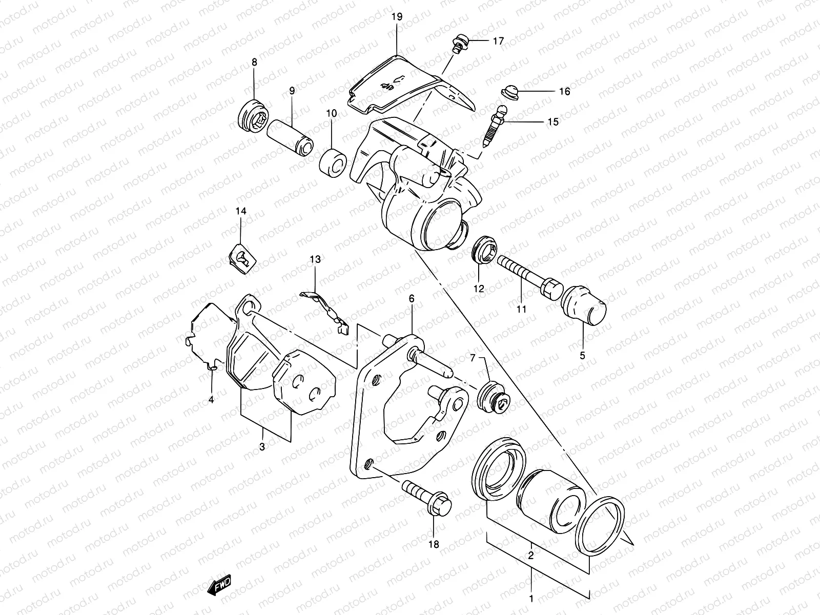 61 - FRONT CALIPERS (MODEL D/F/K/L/M)