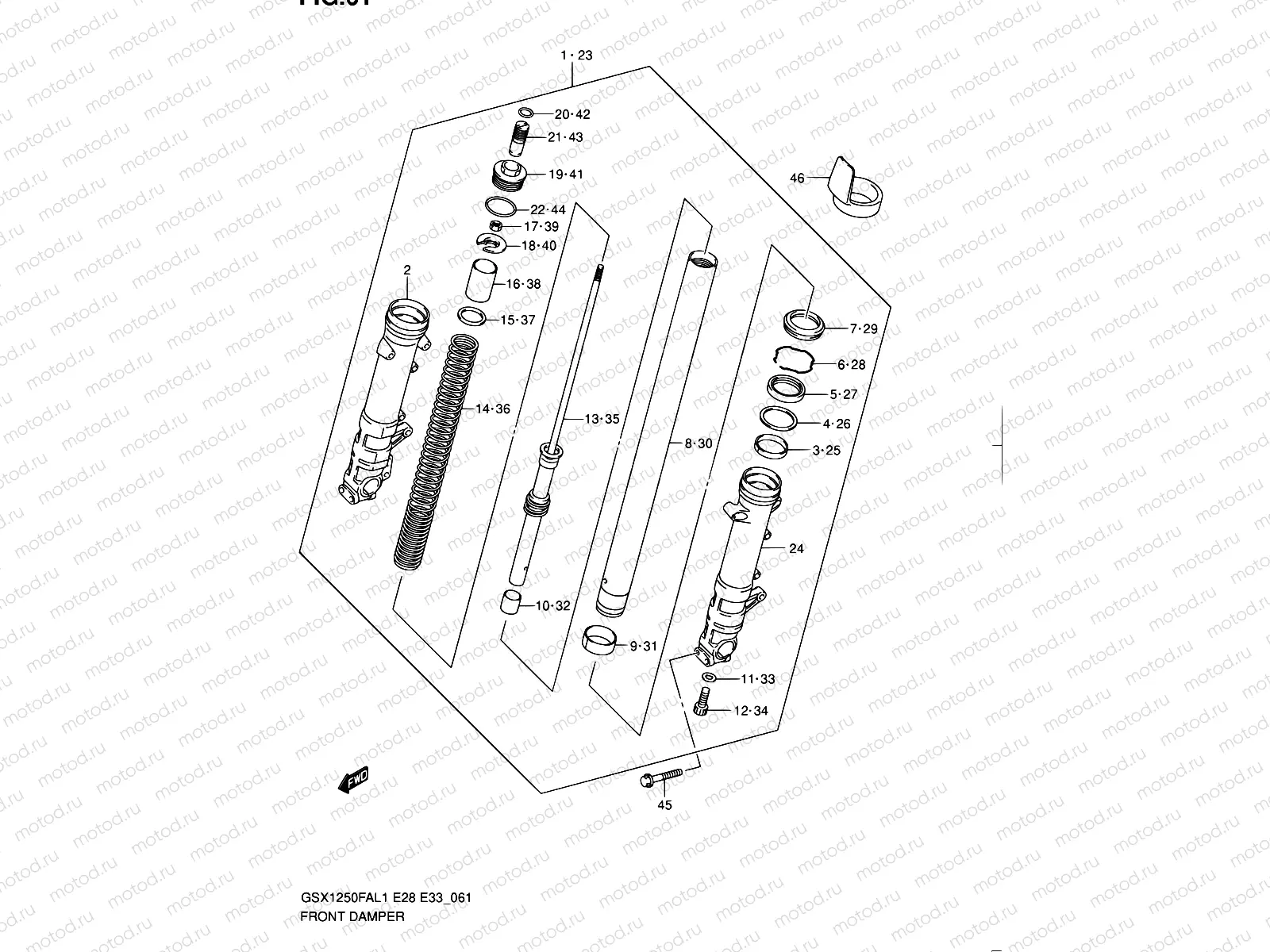 61 - FRONT DAMPER