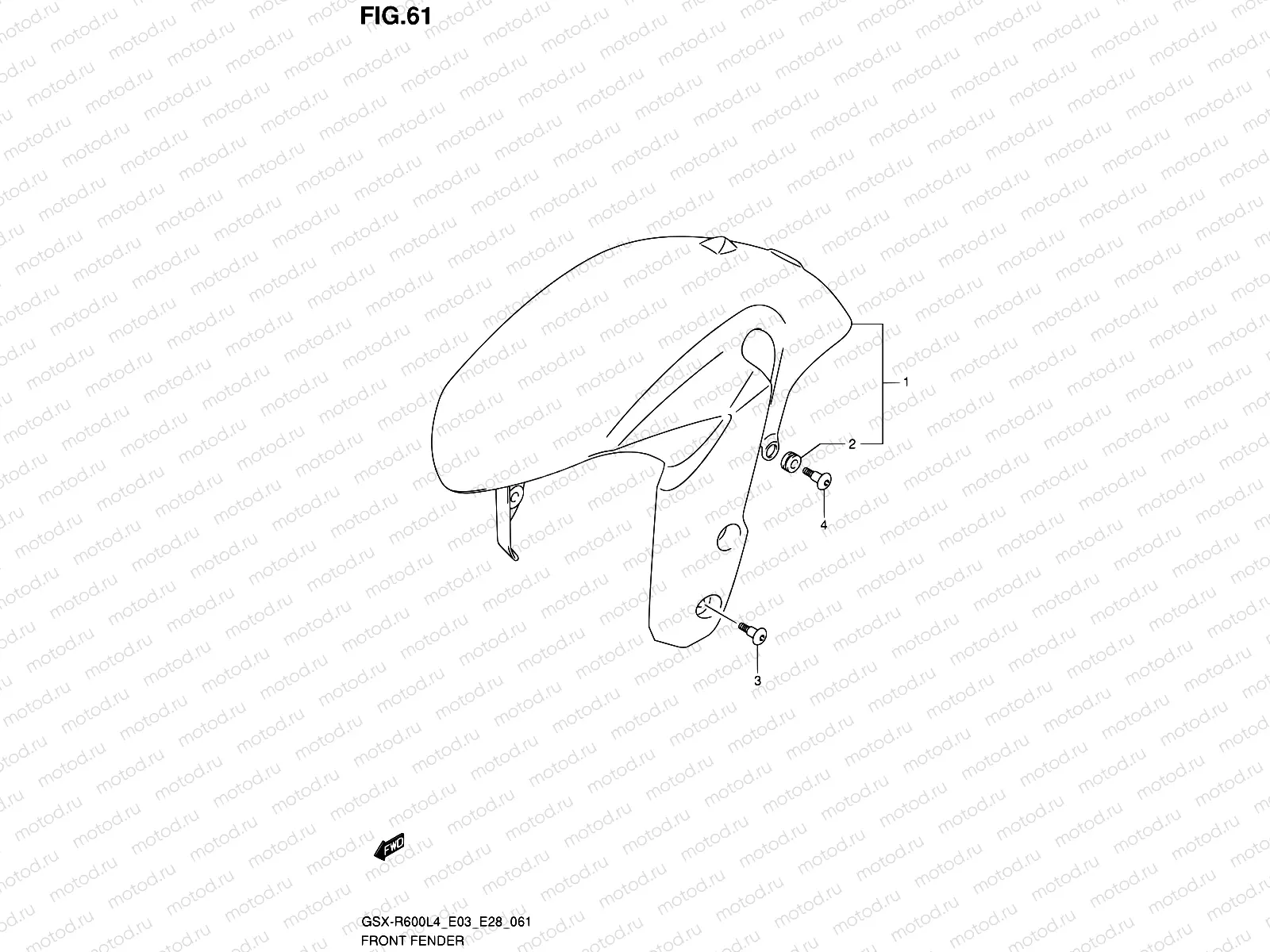 61 - FRONT FENDER