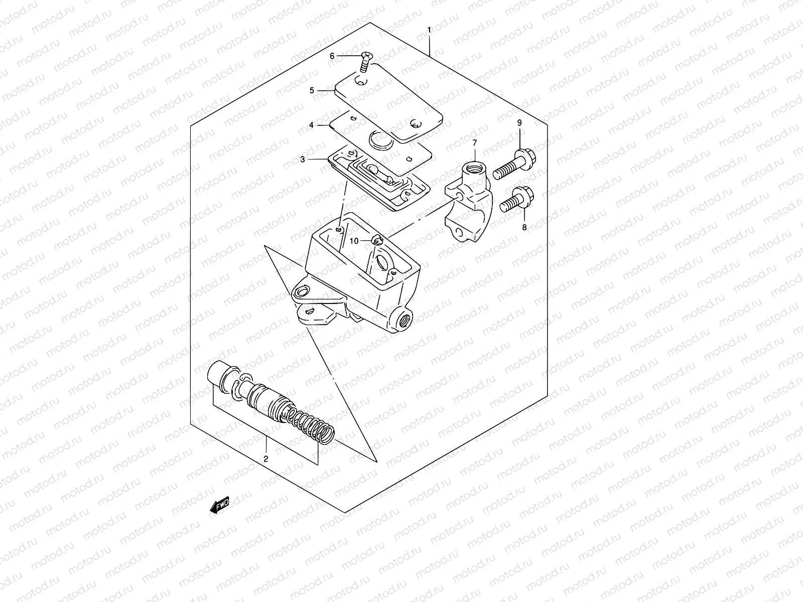 61 - FRONT MASTER CYLINDER (SEE NOTE)