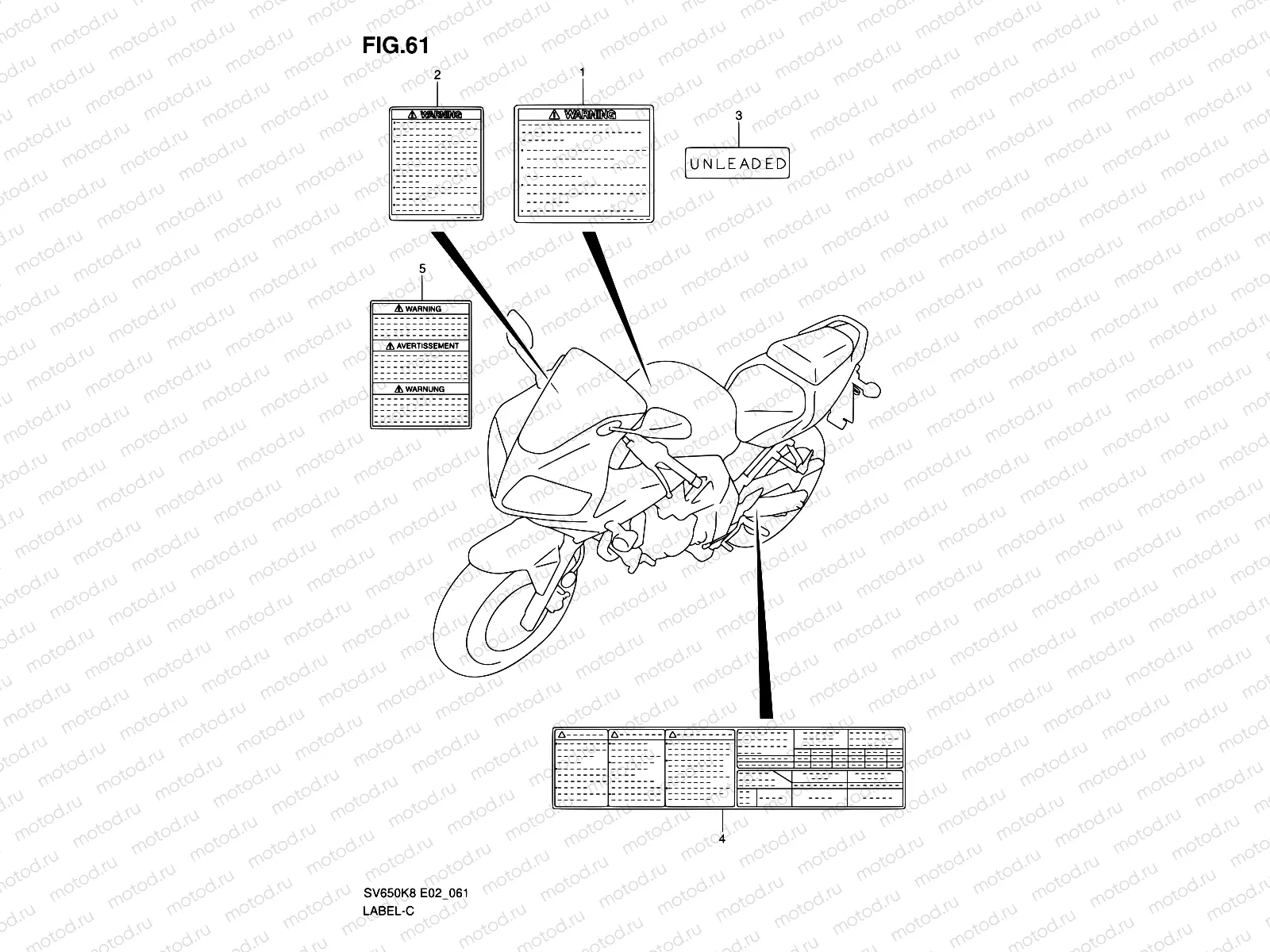 61 - LABEL (MODEL K8/K9)