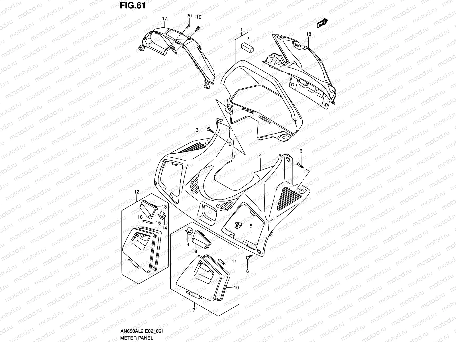 61 - METER PANEL (AN650AL2 E24)